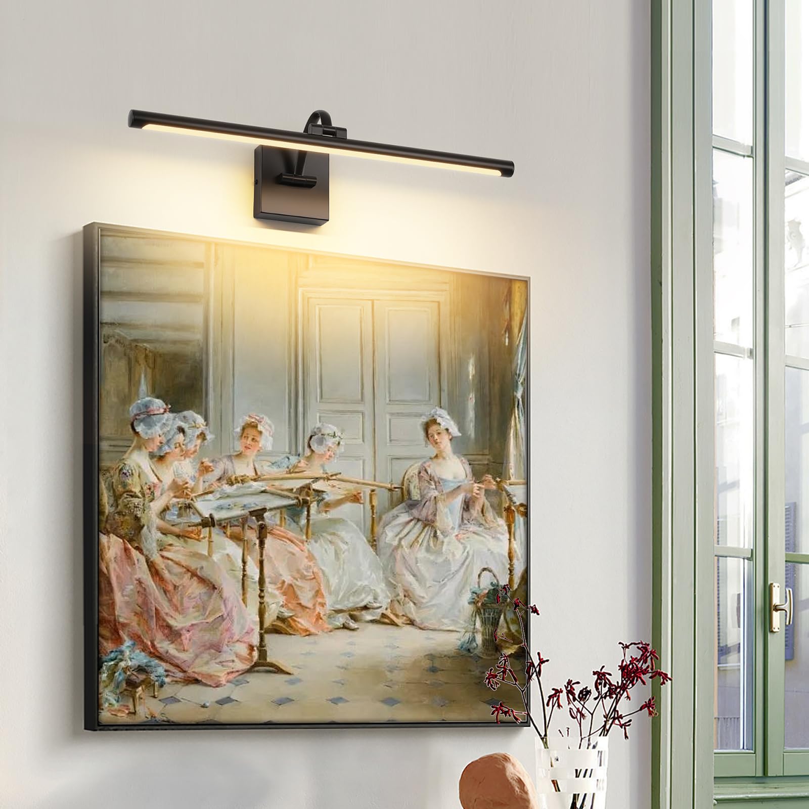 DESOOP Black LED Picture Light 23.62" Dimmable Acrylic Wall Art Lighting Model 7115