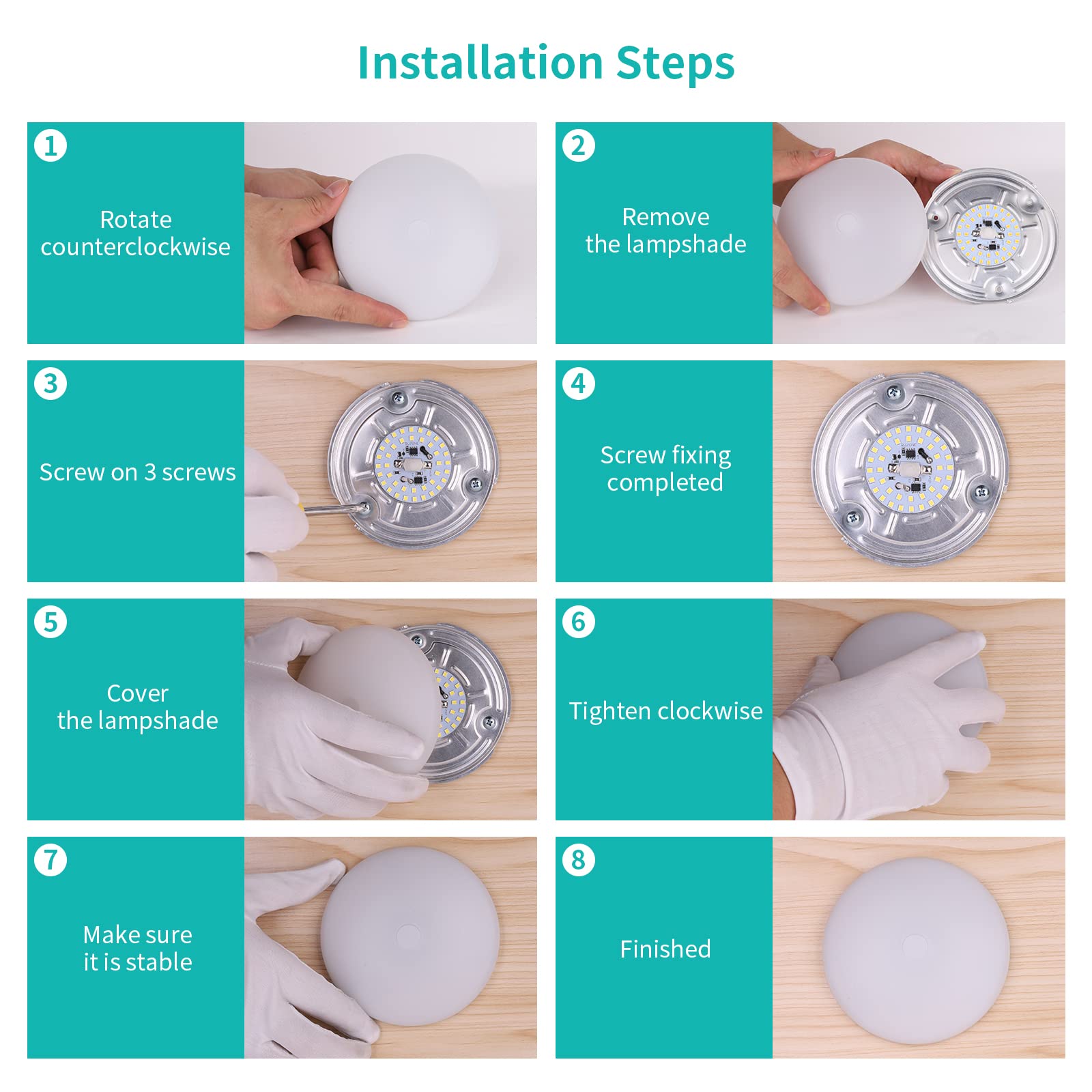 Rvzone 4.5 Inch Rv Led Ceiling Puck Light Rv Boat Interior Light Dc 12V Surface Mount Ceiling Dome Light, 4.5W Panel Downlight F