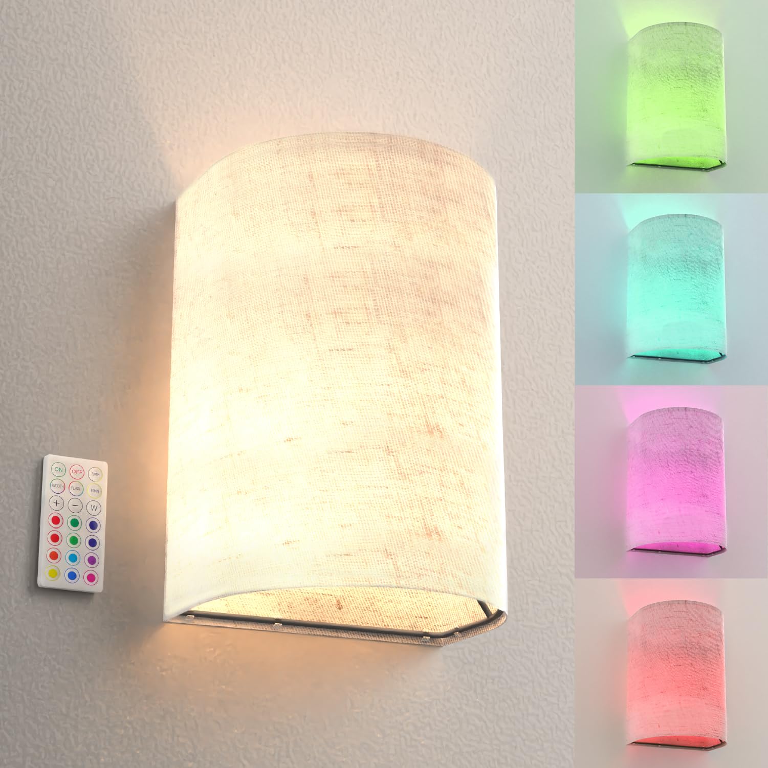 Sunco LED Compact Portable Sleek Modern Contemporary Stylish Colorful Adaptable Customizable Indoor Rechargeable Wall Sconce w/M