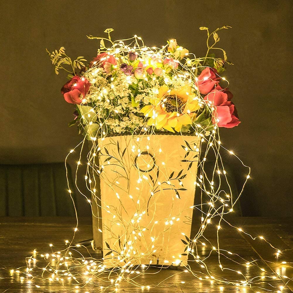 Znycye Solar String Lights Outdoor, 8 Modes 220Led Multi Strand Fairy Lights Waterproof, Watering Can Lights Firefly Fairy Light