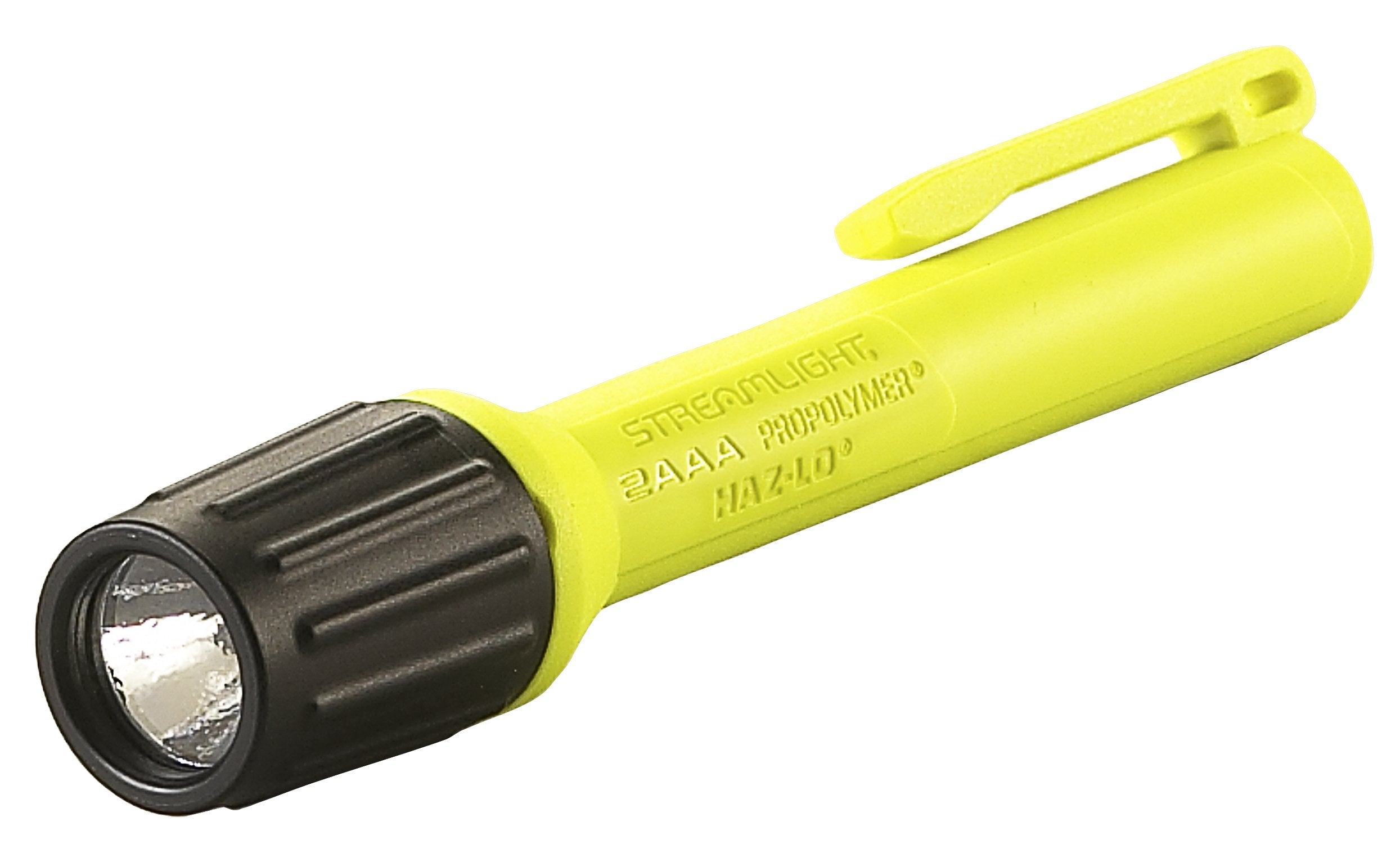 Streamlight 66505 2AAA ProPolymer HAZ-LO 60-Lumen 800-Candela Intrinsically Safe LED Flashlight with 2 x Alkaline Batteries, Hi-