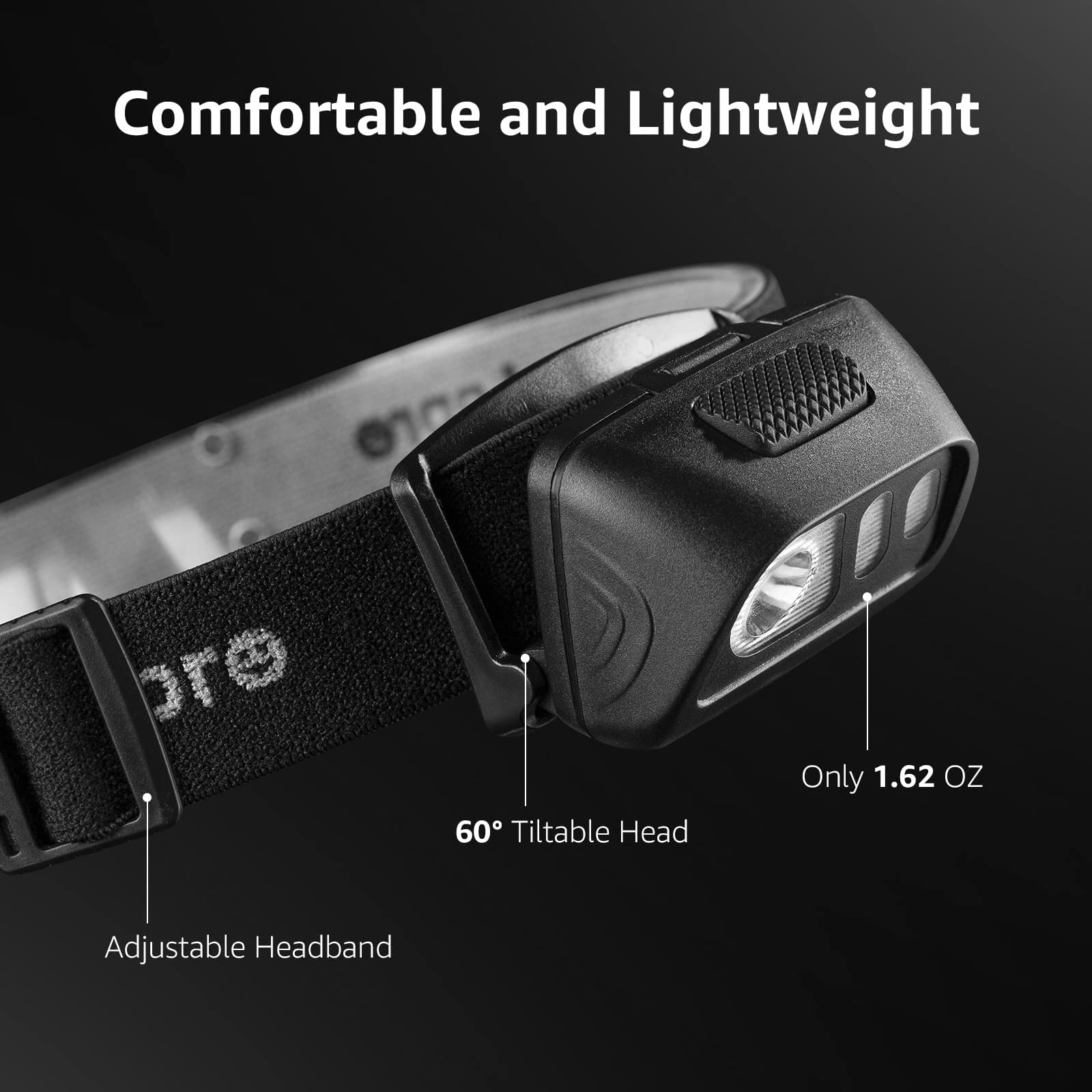 Lepro LED Headlamp Flashlights, 1500Lux, 6 Lighting Modes, IPX4 Waterproof, 2 Pack, Red, Model EAN320016-2