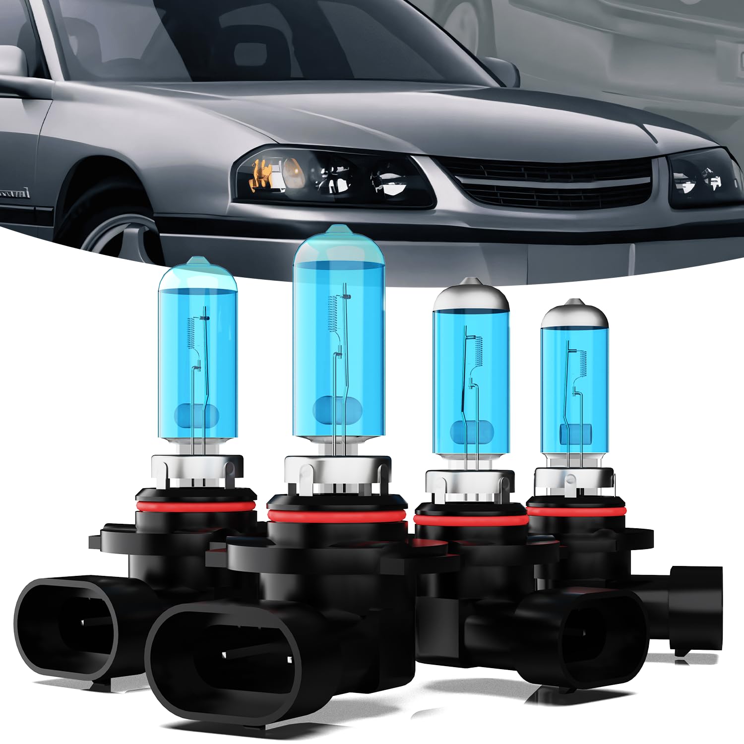 TTDBDAN Headlights Fit For 2000-2005 Chevrolet Chevy Impala Halogen Headlight Bulbs,9005/HB3/H10 High Beam & 9006/HB4 Low Beam H