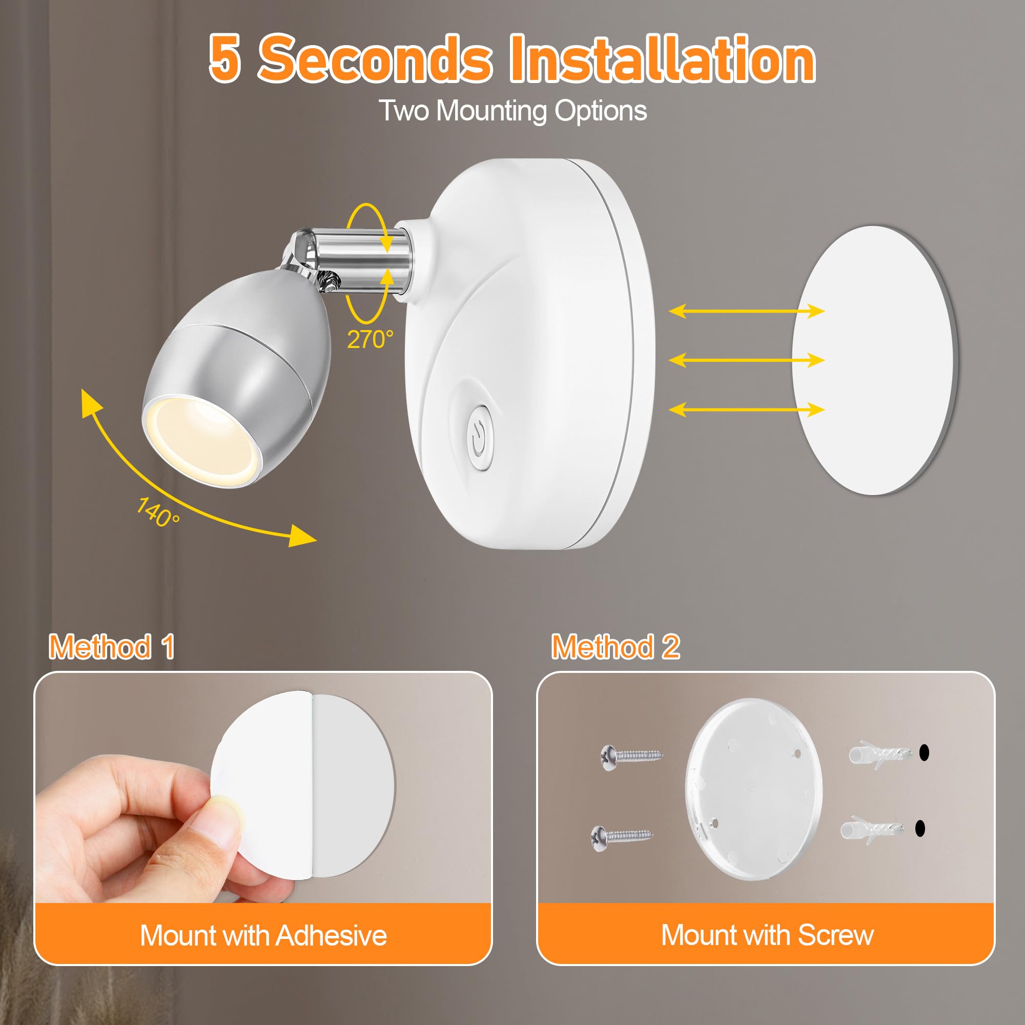 4 Pack Wireless Spot Lights Indoor, Battery Operated Uplighting, Mini Spotlight With Remote 3Cct Tree Lights Indoor, Accent Wall