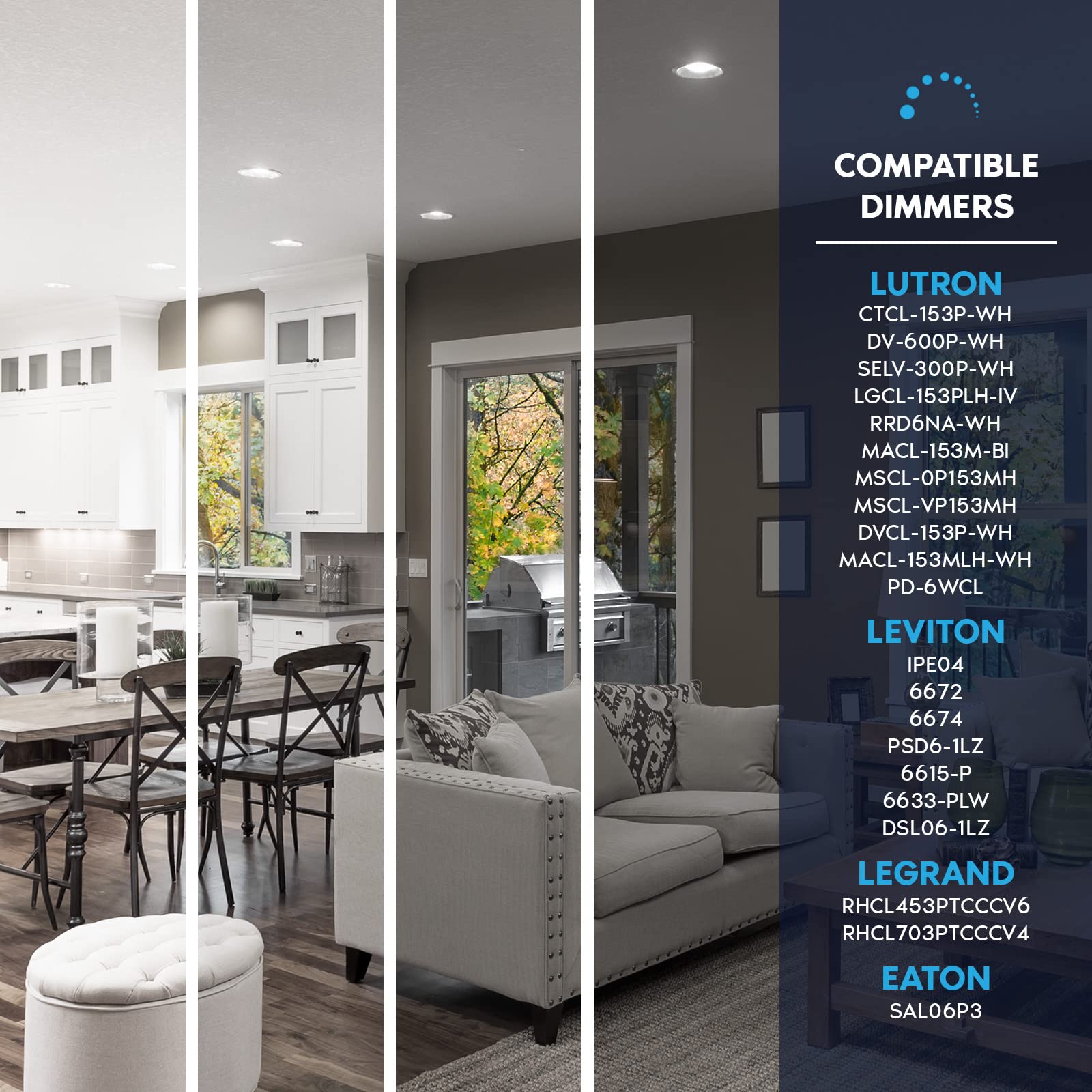 Luxrite 4-Pack Br30 Led Bulb, 65W Equivalent, 4000K Cool White, Dimmable, 650 Lumens, Led Flood Light Bulbs, 8.5W, Energy Star, E26 Medium Base, Damp Rated, Indoor/Outdoor - Living Room And Kitchen