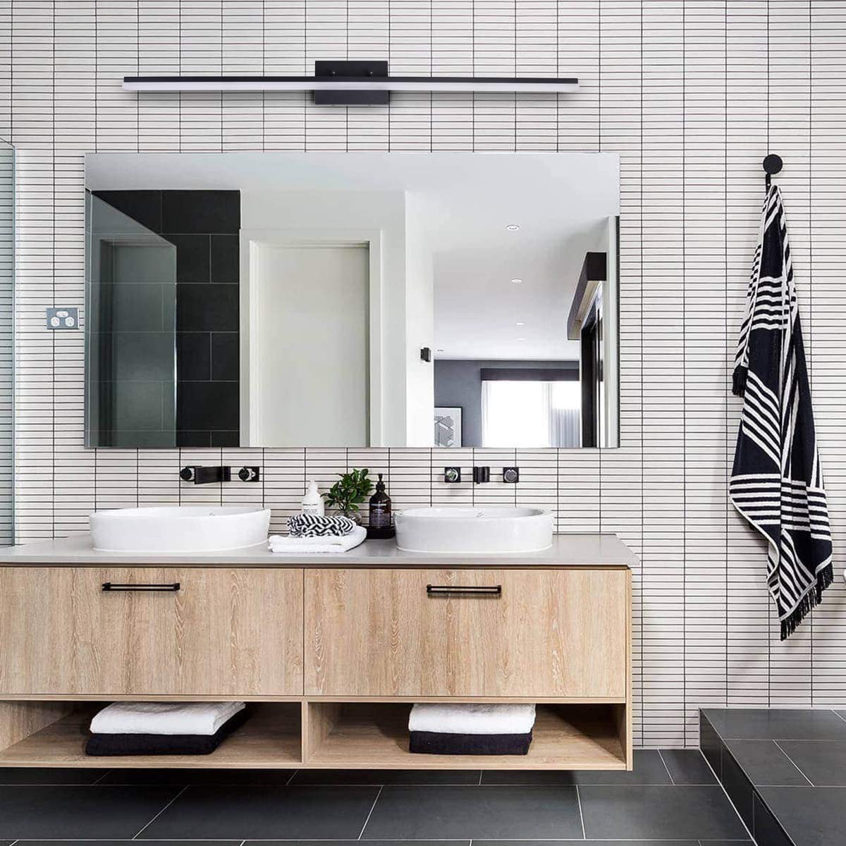 Mirrea 48" Modern Dimmable Led Vanity Light - Cold White 5000K For Bathroom Lighting