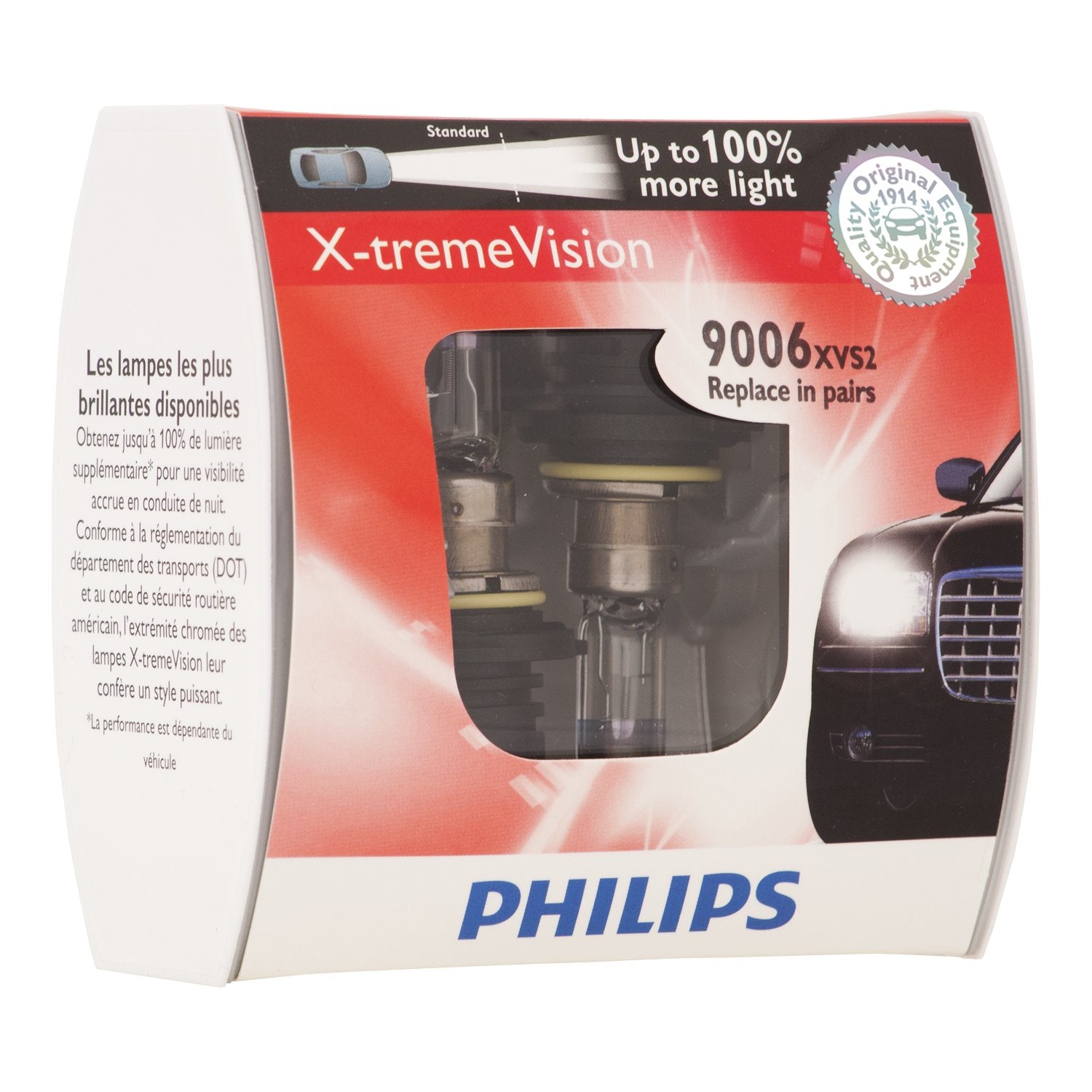 Philips 9006 X-Tremevision Upgrade Headlight Bulb (Pack Of 2)