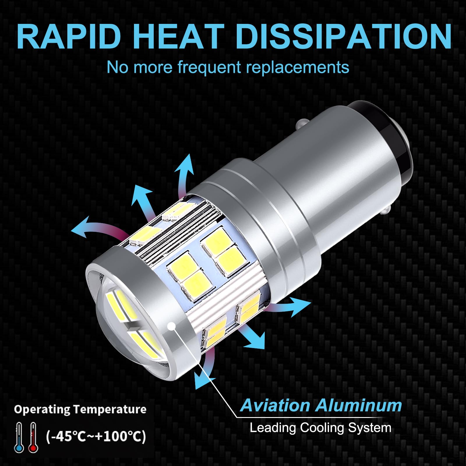 Pyjr 1157 Led Bulb, Super Bright 1000 Lm, Xenon White, Ac/Dc 10-30V