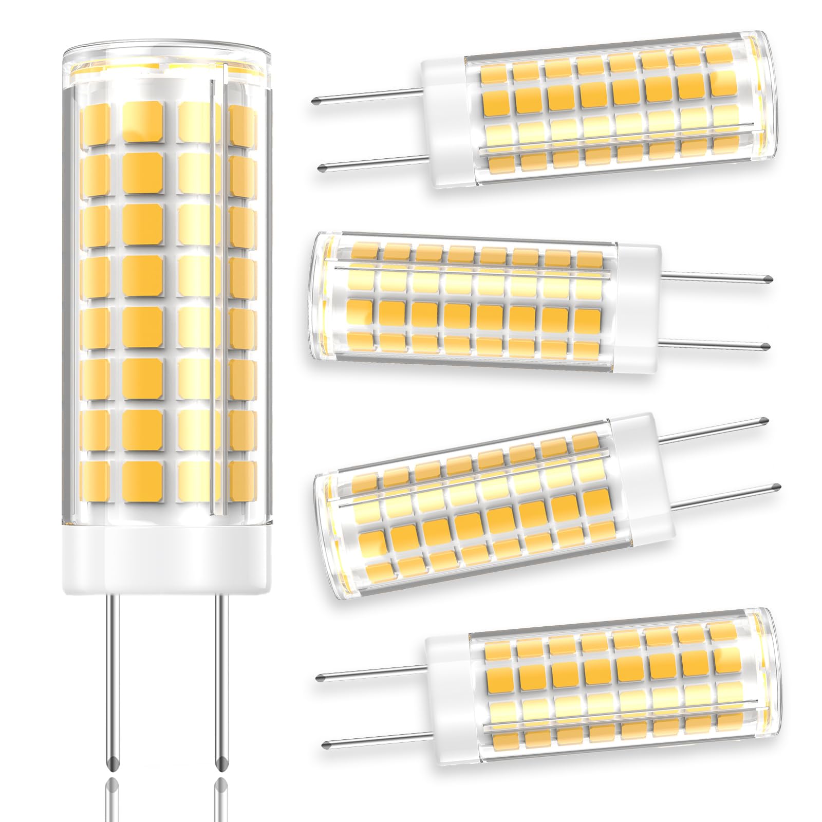 5 Pack - G8 Gy8.6 Led Light Bulbs Dimmable 7W Equivalent To G8 Halogen Bulb 75W-80W 730Lm, Gy8.6 /G8 Bi-Pin Base Light Bulb Ac 1