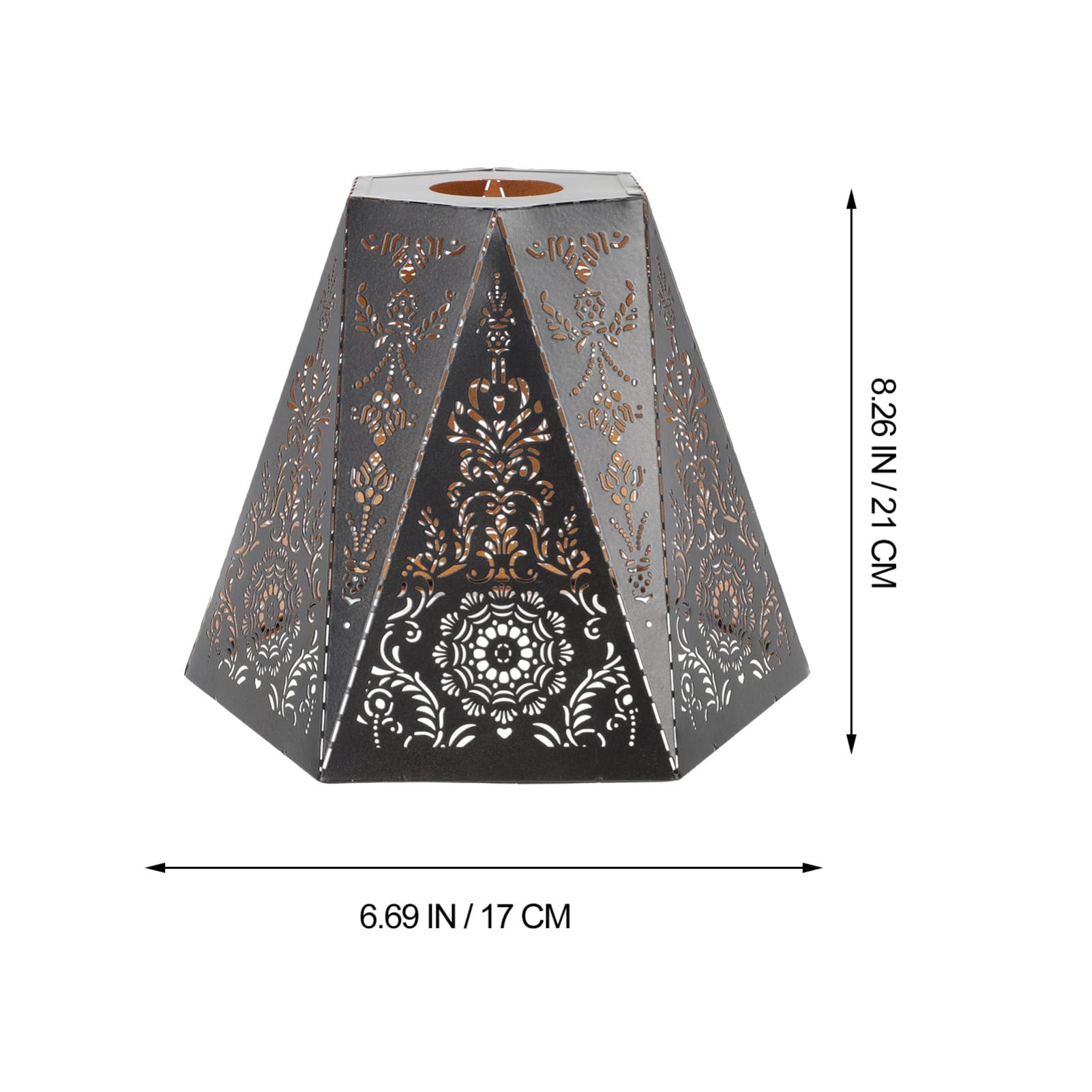 Uonlytech Vintage Decor E27 Metal Lamp Shade, Flower Hollow Out Chandelier Lampshade Table Lamp Cover Light Accessories For Pend