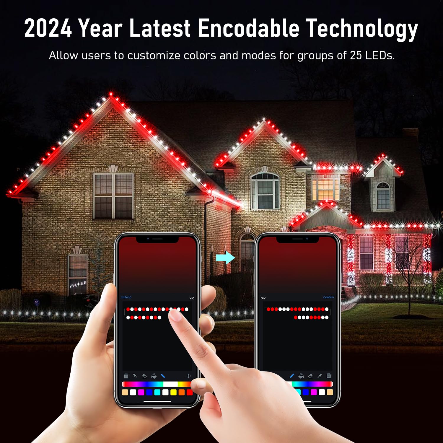 Probro Smart C9 Led Christmas Lights 118Ft 150 Leds Rgb App-Controlled Waterproof For Parties