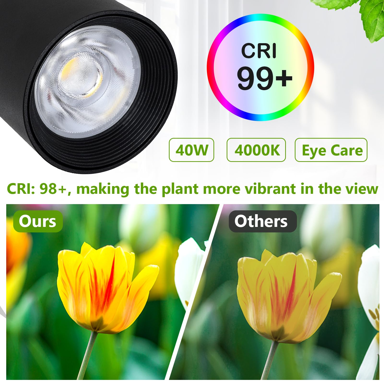 Hmvpl 40W Grow Lights Stand For Indoor Plants Full Spectrum  Standing Plant Light For Indoor Growing With Cob Plant Light Bulb  4/8/12H Timer  Tall Growth Floor Lamp For Large Plant (6 Level Height)