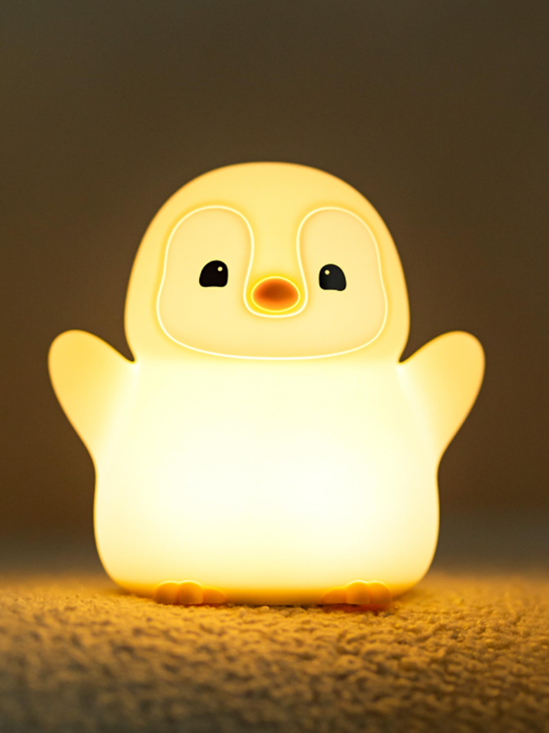 YuanDian Penguin Night Light - Cute Silicone Toy, Warm Color, Model FSYD, Ideal for mature-themeds and Teens, Perfect for Christmas and Birthday Gifts