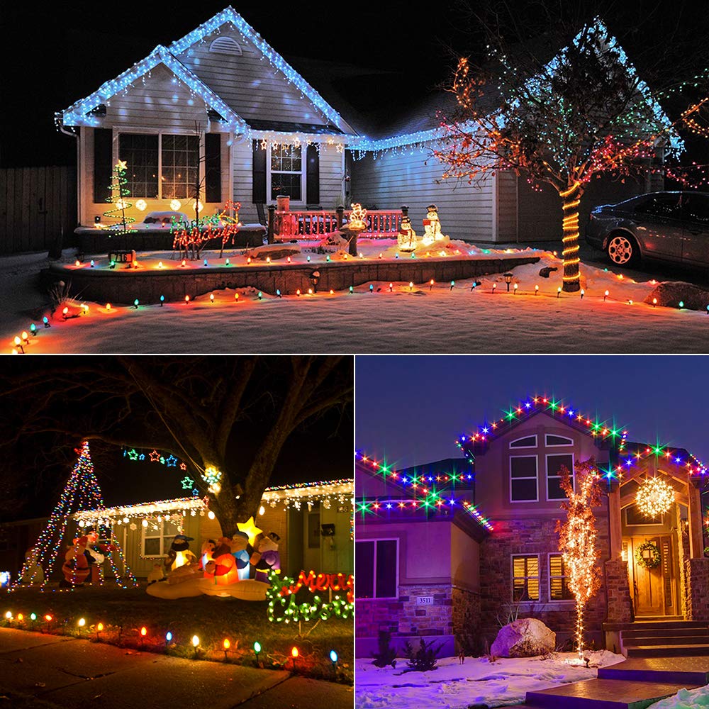 Brizled Christmas Lights Multicolor 16FT 25 LED Outdoor Waterproof C9 String Lights Model HHGDHLLY007