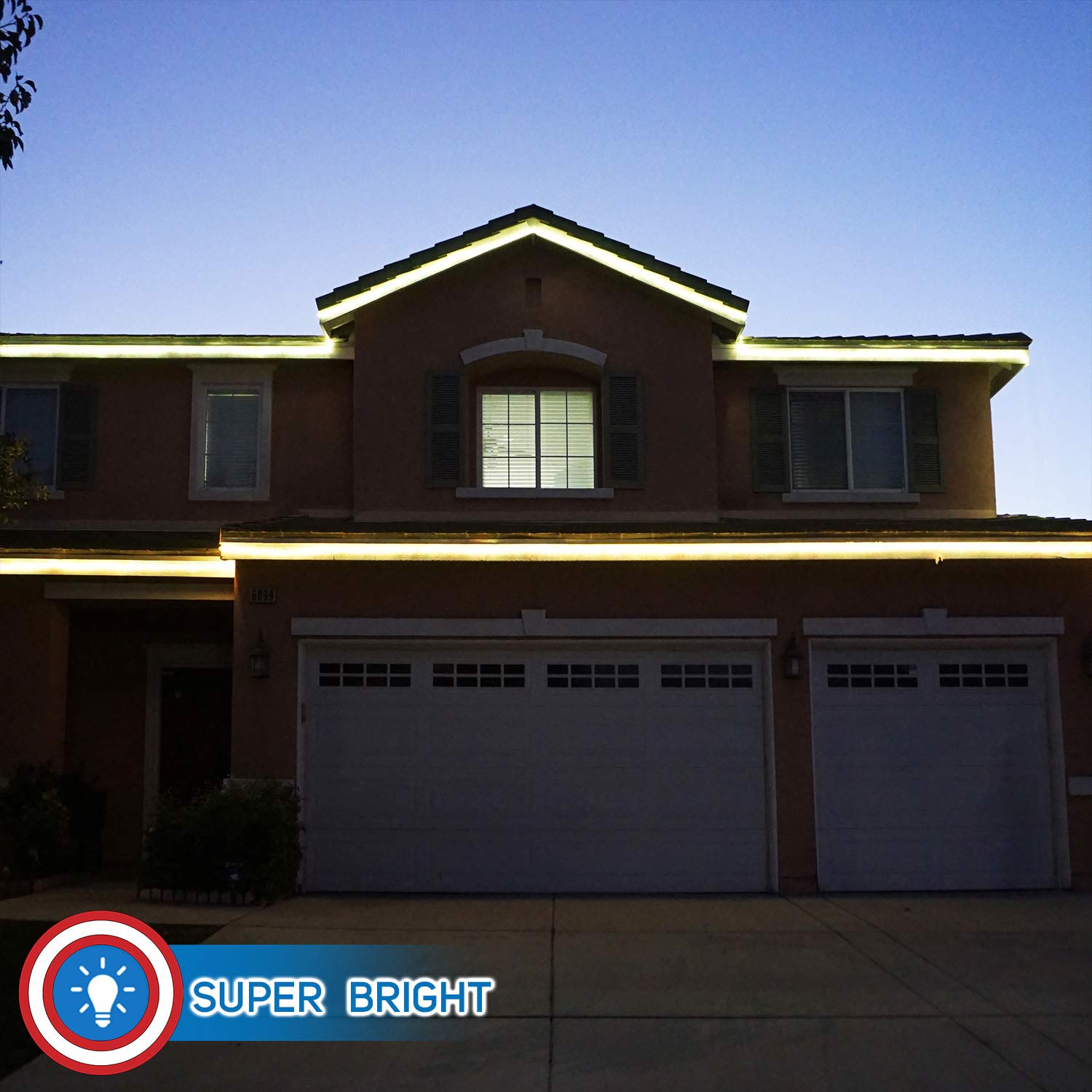 Russell Decor Led Rope Lights Festival Holiday Party Seasonal Christmas Decoration 30Ft - 200Ft Customized Available (Warm White, 10)