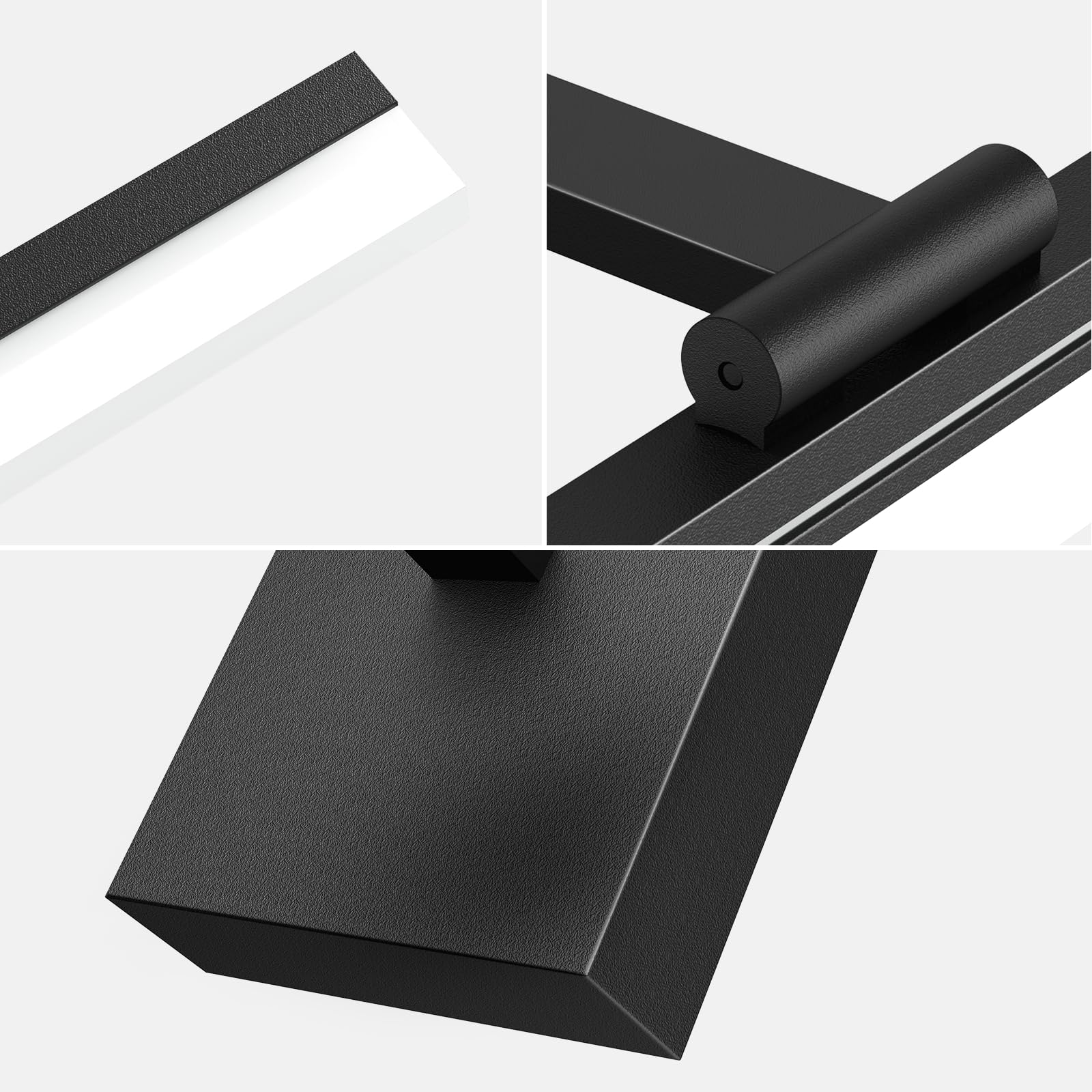 Izorro 40 Inch Modern Led Vanity Light Bar For Bathroom  Ip44 (Dimmable & Adjustable & Retractable) Black Bathroom Lighting Fixtures Over Mirror 6000K