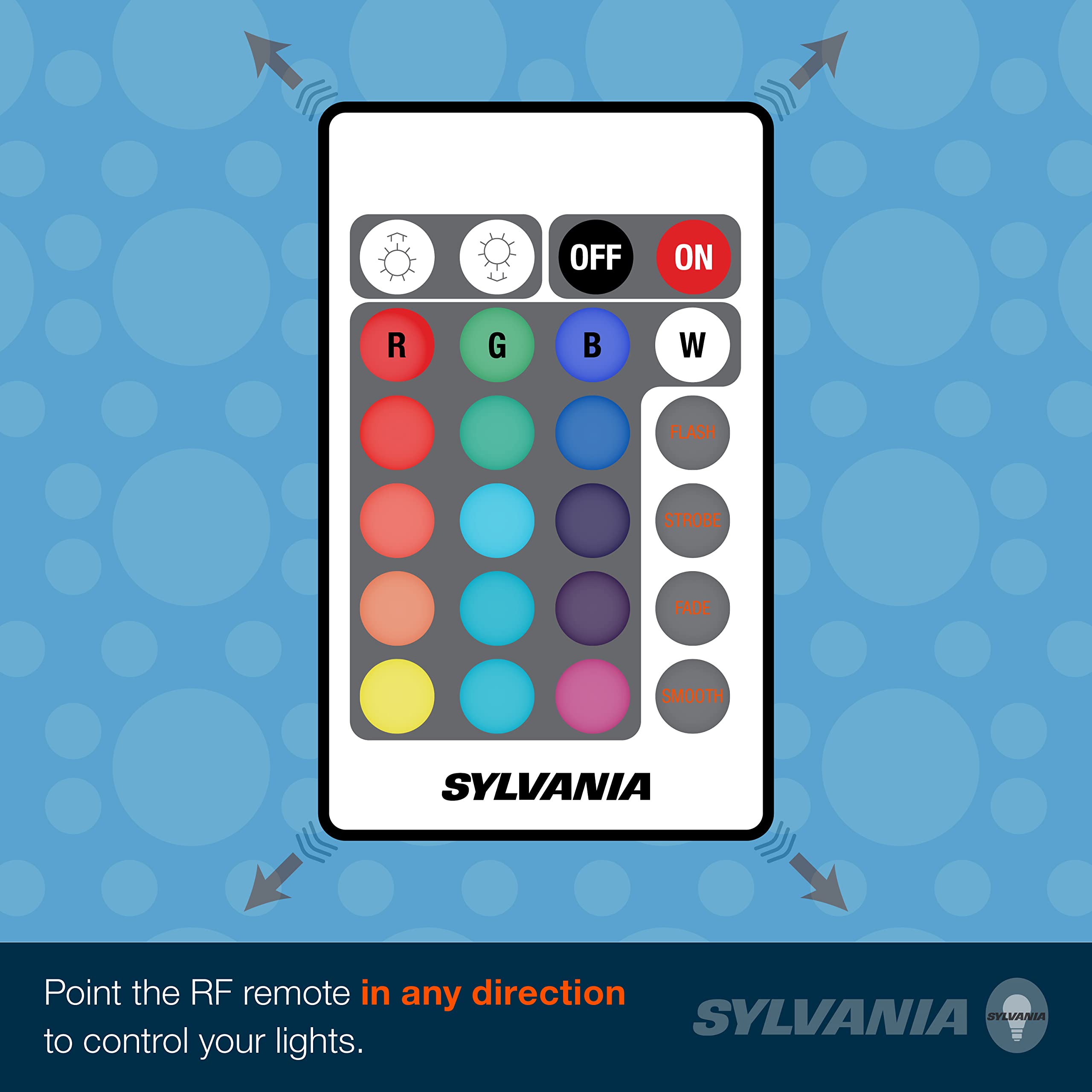 LEDVANCE SYLVANIA 6.6ft RGB USB Light Strip Kit with RF Remote, 16 Colors, Indoor, Black, Model 75779