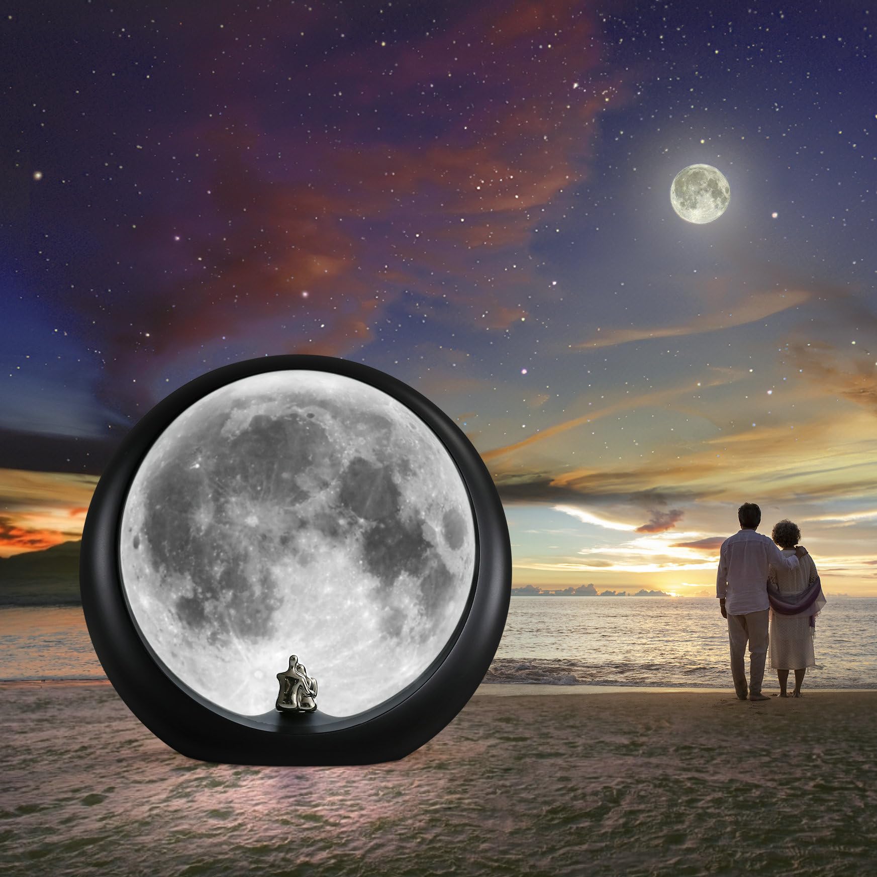 Mamre Supermoon Lamp Non-Rechargeable Night Light Couple? Gift For Wedding Anniversary Valentine? Day Birthday Christmas