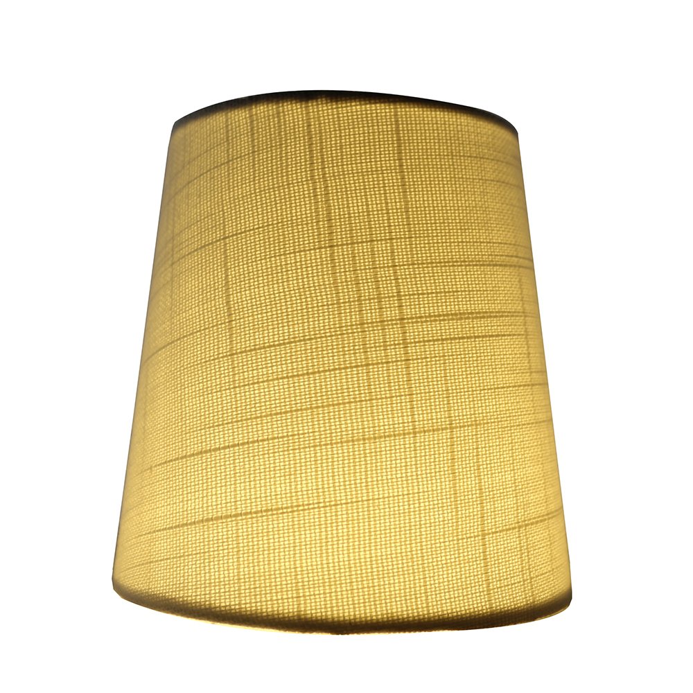 Meriville Set Of 5 Off White Linen Clip On Chandelier Lamp Shades, 3.5-Inch By 4.5-Inch By 4.5-Inch