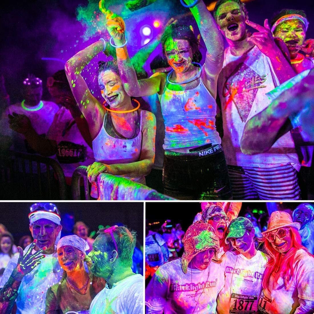 Yayit 40 Foot Led Black Light Strip Kit, 720 Units Led, 12V Flexible Blacklight Fixtures, Non-Waterproof