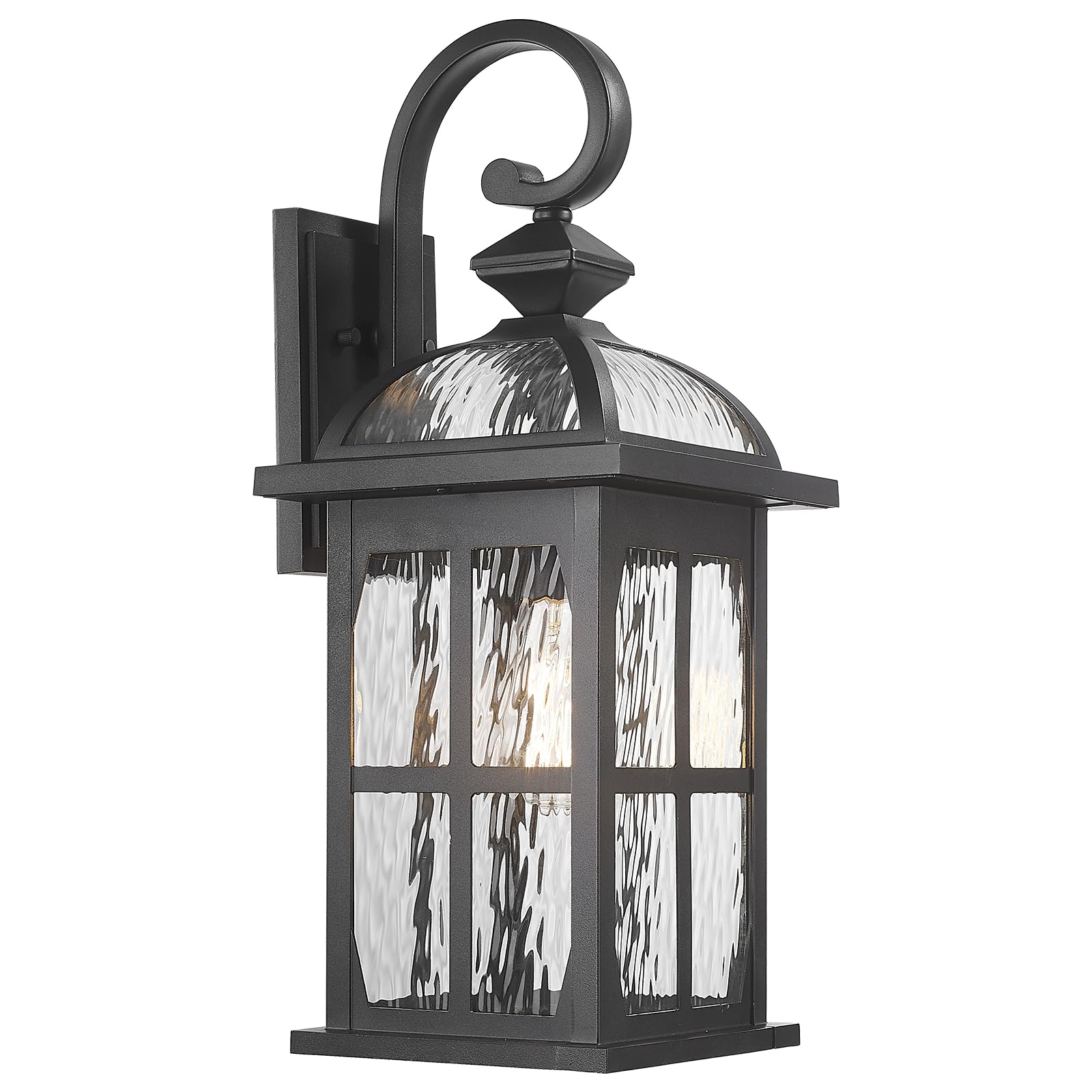 Darkaway Large Outdoor Wall Light  22Inch Exterior Light Fixture With Water Ripple Glass  Aluminum Outside Lights Sconces Exterior Lighting For House Porch Patio Doorway Garage