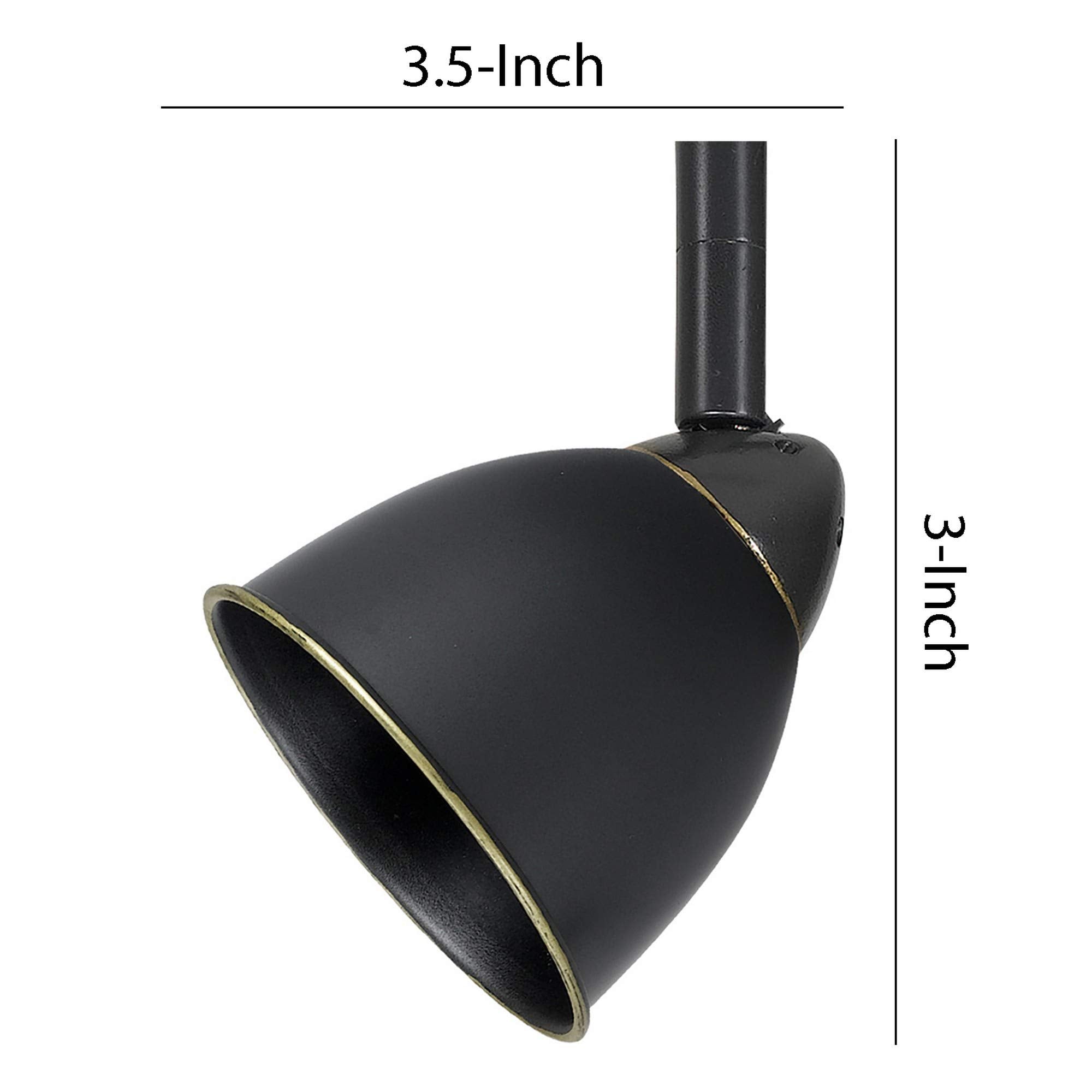 Benzara Round Metal Shade Track Light, Dark Bronze, Model BM220758, Metal Construction