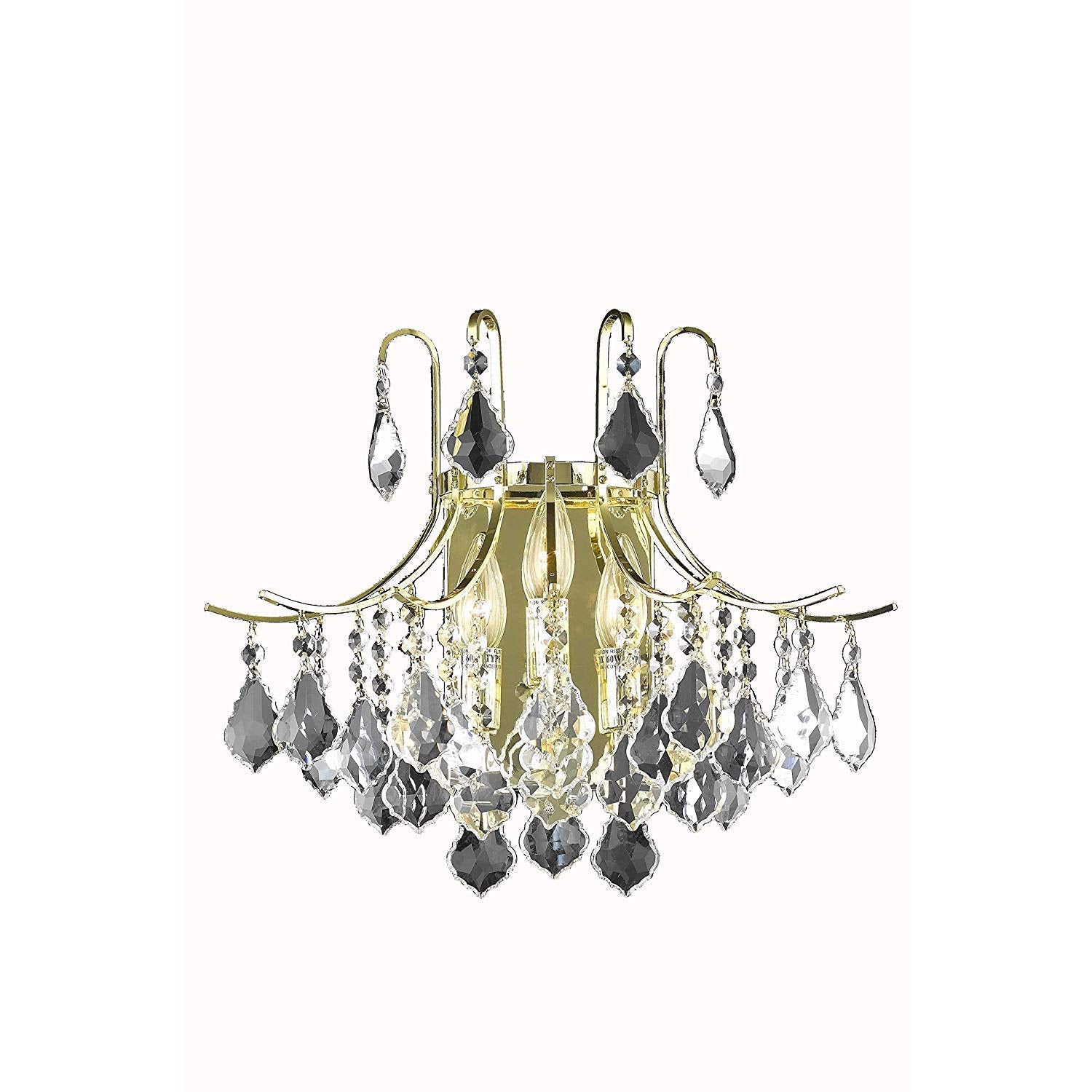 Elegant Lighting Living District Amelia 3-Light Transitional Metal Wall Sconce in Gold
