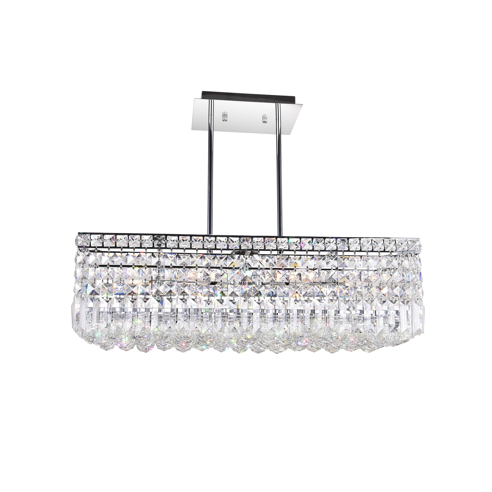 CWI Lighting Colosseum 8 Light Down Chandelier with Chrome Finish Fom