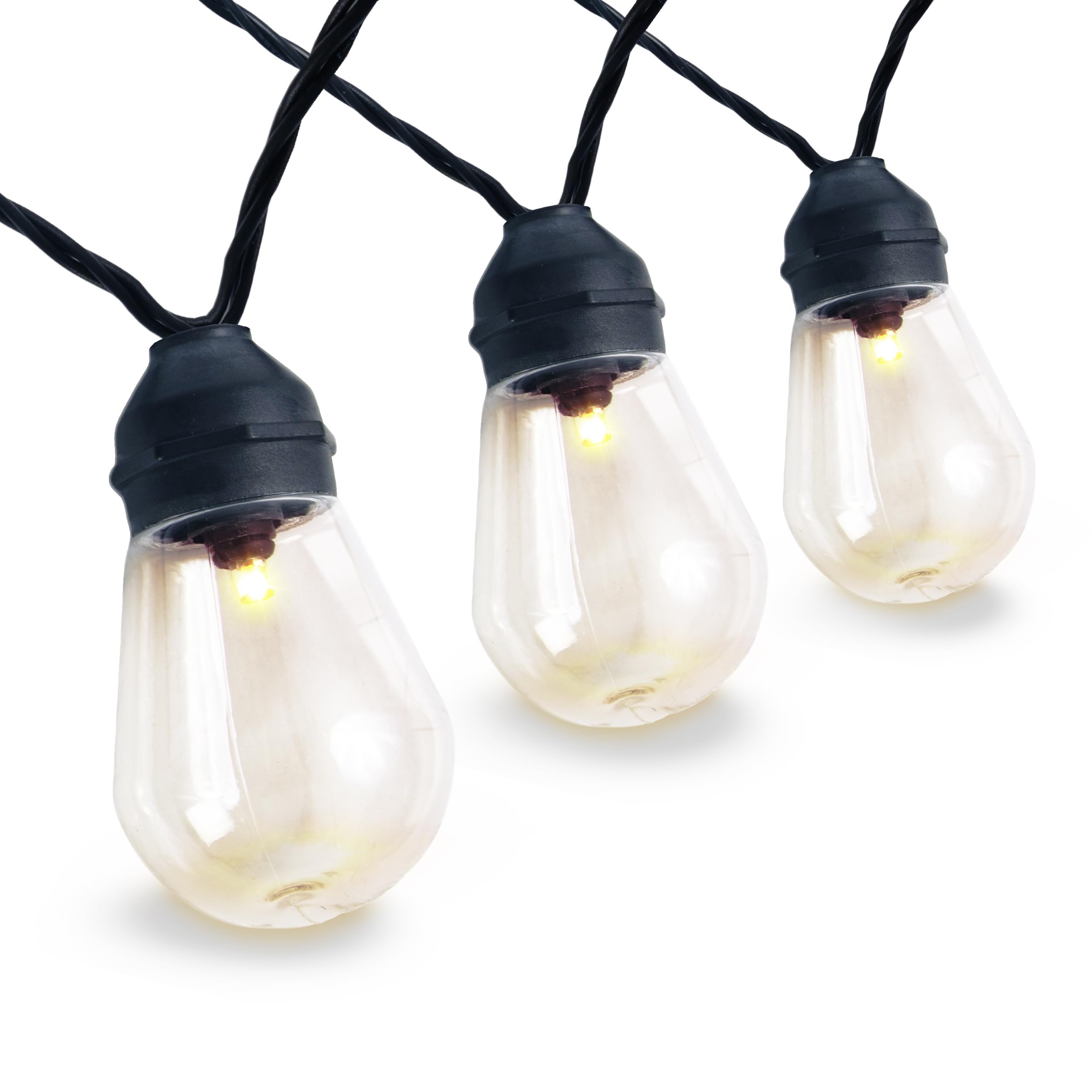 Rivers Edge Products Edison Bulb LED String Lights, 10-Bulb Decorative Fairy Lights with 2 Extra Bulbs, 1-FT Hanging Lights for 