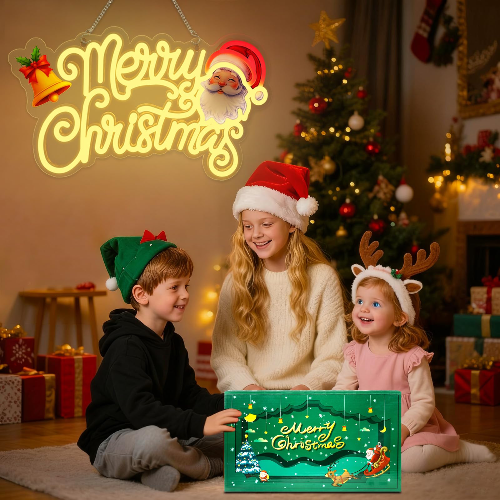 Merry Christmas Neon Sign  Christmas Led Sign Light For Wall Decor  Dimmable Switch Usb Powered Neon Sign  Art Wall Decorative Night Light Gift For Home Indoor Party Kids Bedroom Window Bar Pub Club