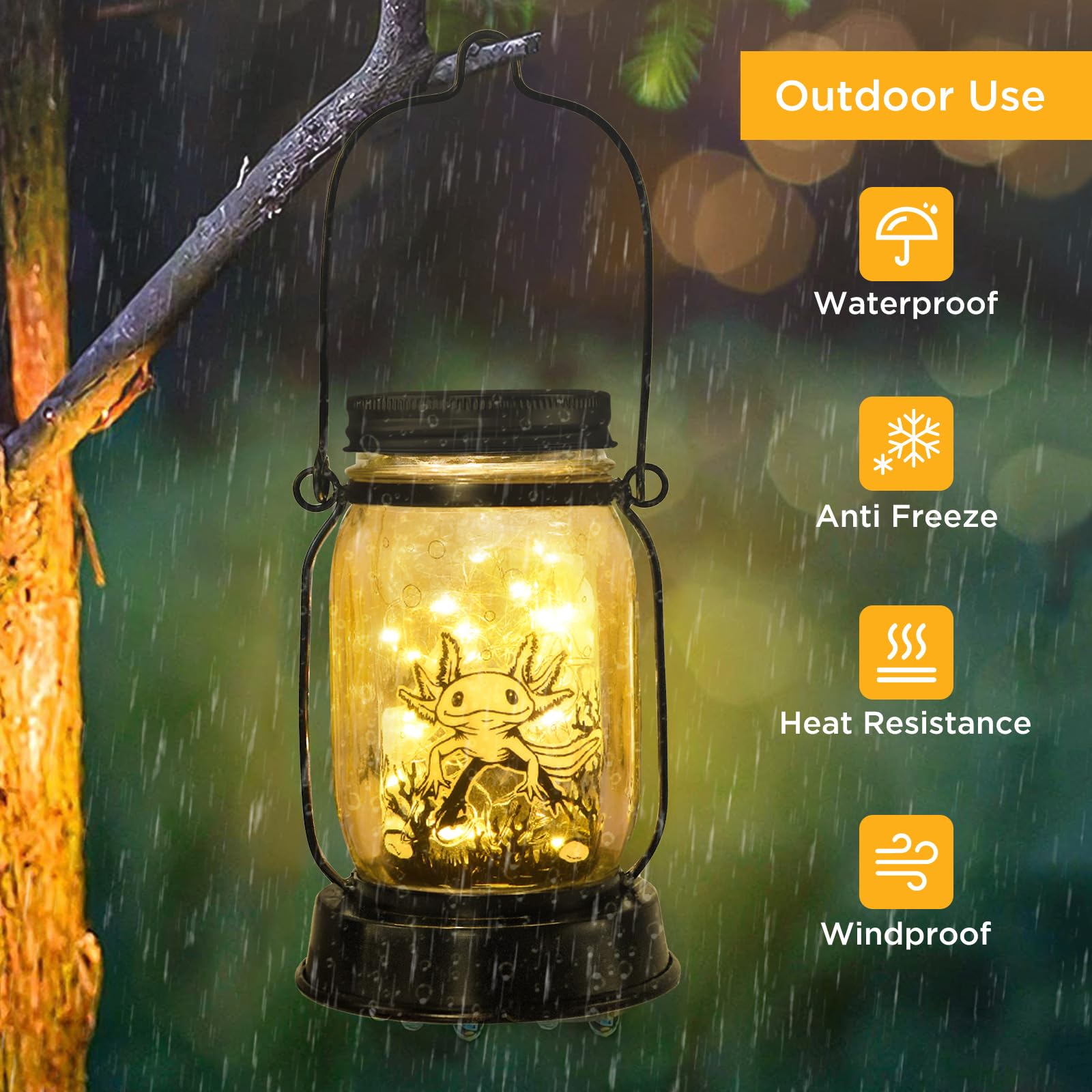 Kyoryuger Axolotl Gifts For Women/Men/Kids Axolotl Solar Lanterns Mom Grandma Birthday Present Lantern Memorial Lights Solar Gar