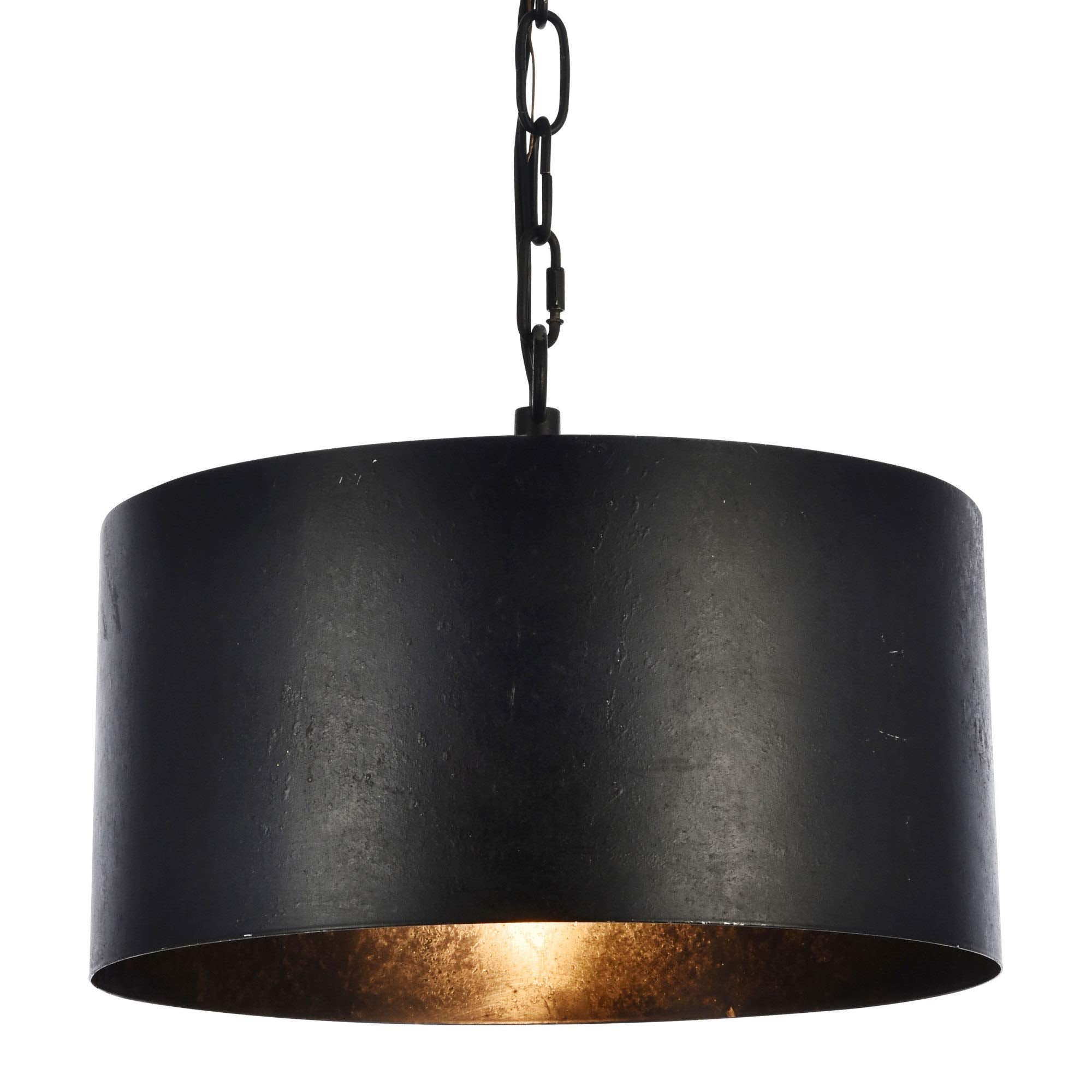 Elegant Lighting Pendant Light, Miro Collection, Vintage Black Finish, Metal, D15 H9.25, Model LD6015D15BK