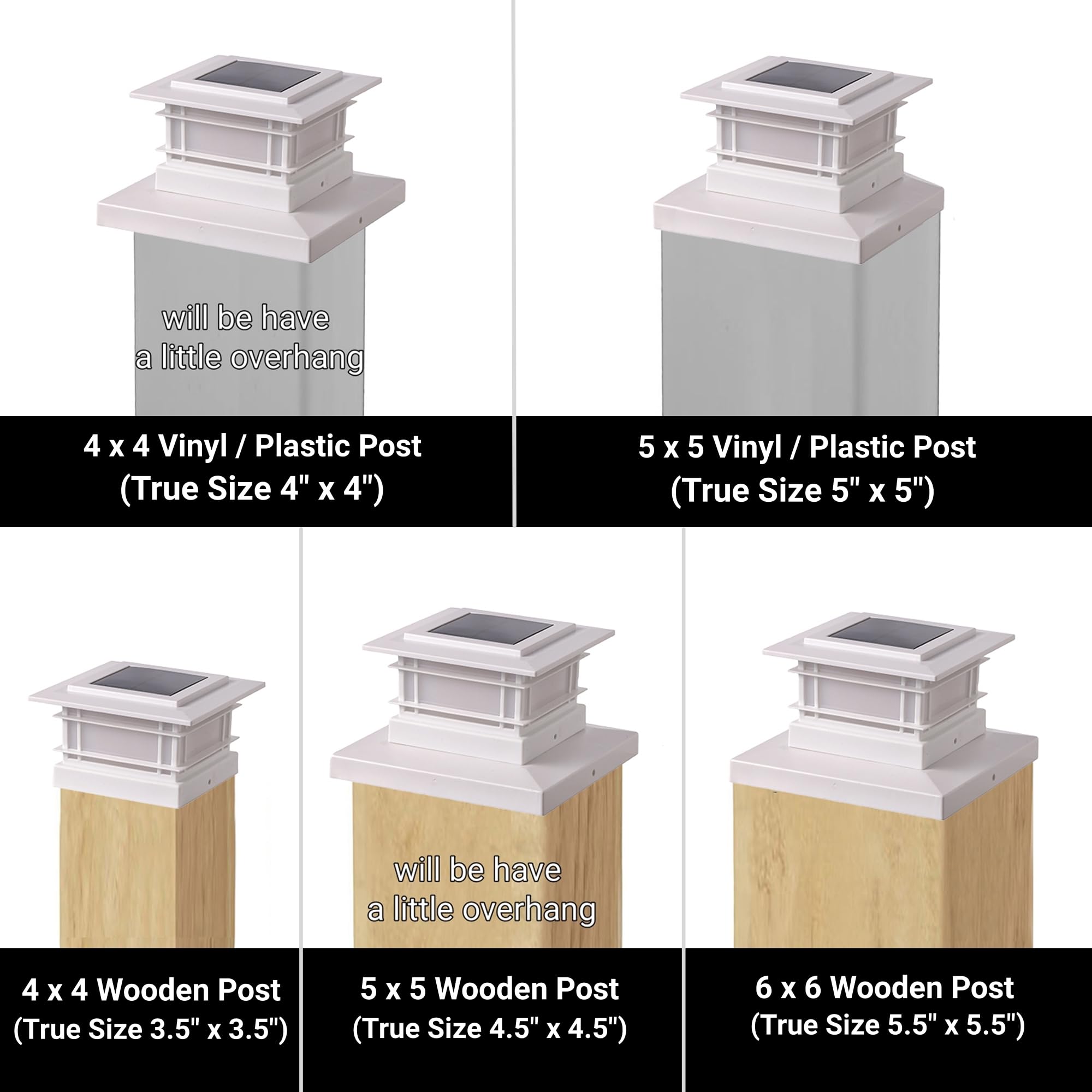 Dynaming 4 Pack Solar Flame Post Lights Outdoor, Solar Powered Fence Post White Shell Cap Light, High Brightness Flickering Flame Led Lighting For Garden Deck Patio, Fit 4X4 5X5 6X6 Vinyl/Wooden Posts