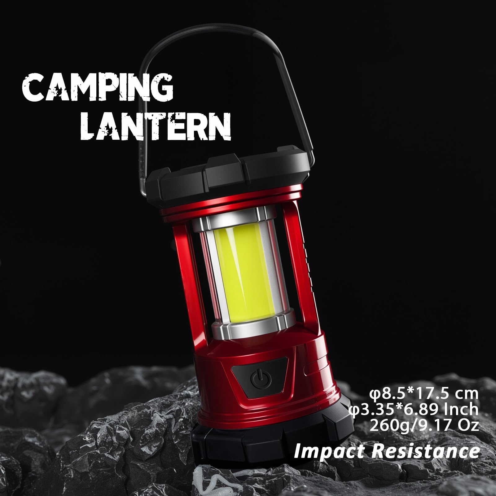 FANT.LUX Rechargeable Camping Lantern, 1500LM, Waterproof, Red, 2 Pack, Model NBMD122