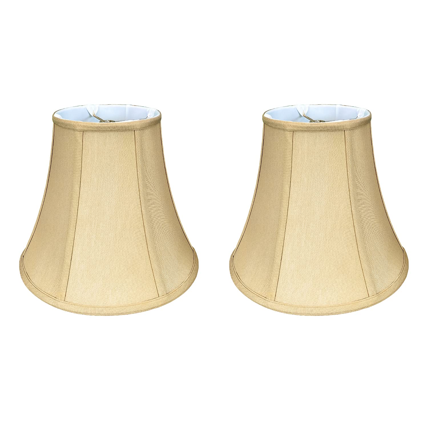 Royal Designs, Inc. True Bell Basic Lamp Shade, Faux Silk, 5in x 10in x 8.5in, Antique Gold, Model BSO-704-10AGL-2