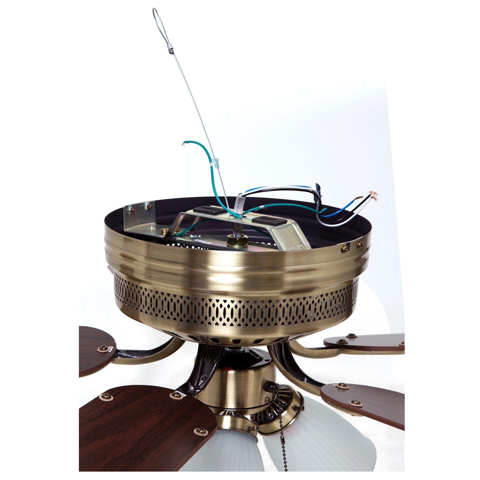 Boston Harbor Cf-78049L 555706 Ceiling Fan Light Kit, 3 Cfl, 13 W Lamp, Antique, 18-1/2 In H X 52 In W, Brown