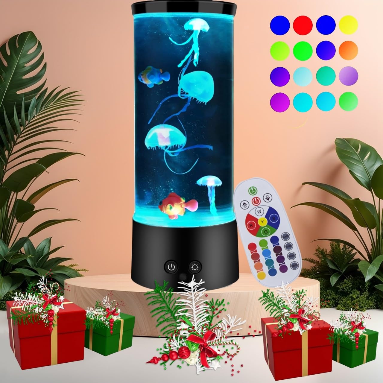Lehaha Jellyfish Lamp With 16 Color Changing Relax Mood Light Gift With Remote Control Usb/Battery Jellyfish Aquarium For Home Office Table Room Decor Gifts For Kids Adults