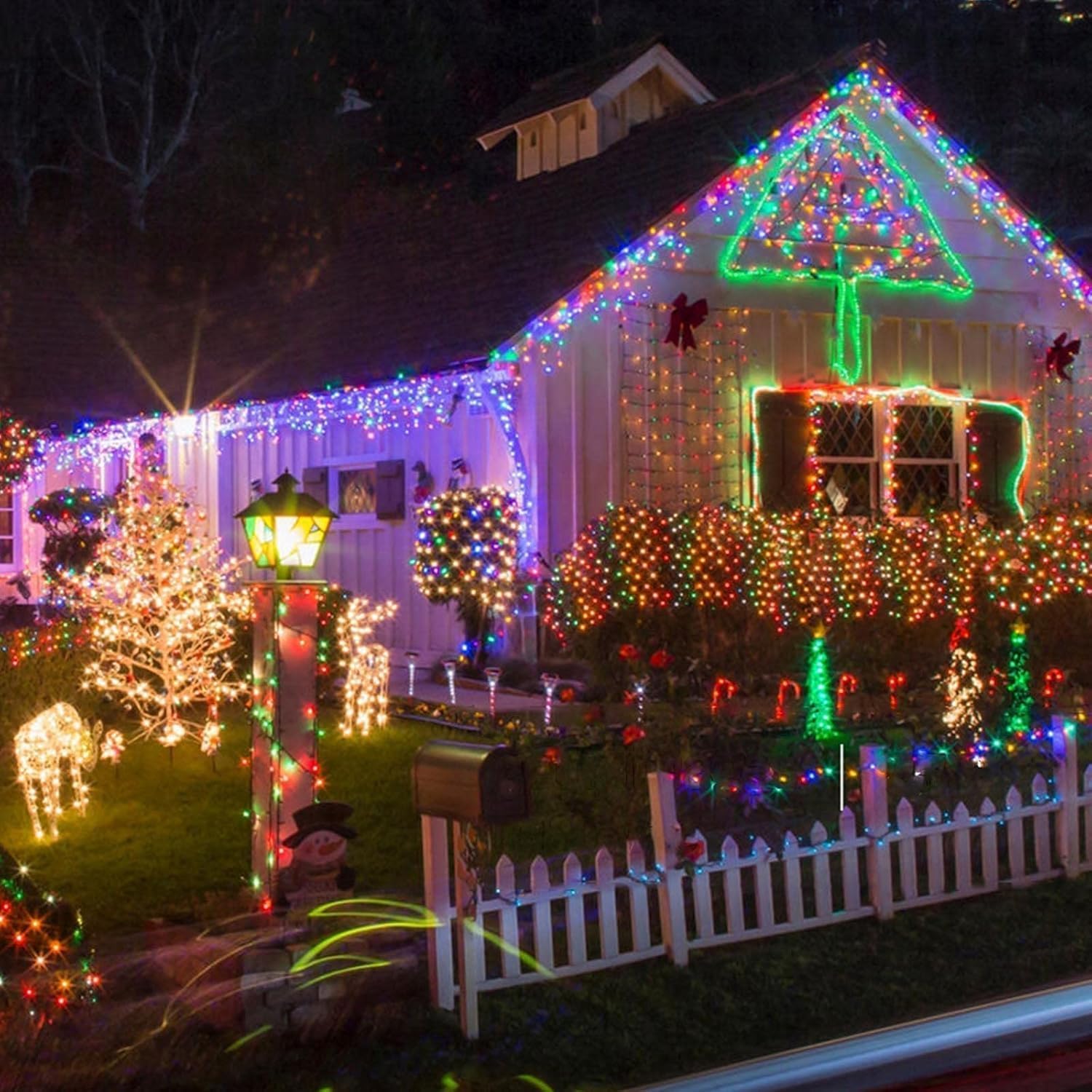 Albelt 4 Pack Solar Christmas Lights, 170 FT, 480 LED, Waterproof, 8 Modes, Multicolor, Model SSLGW