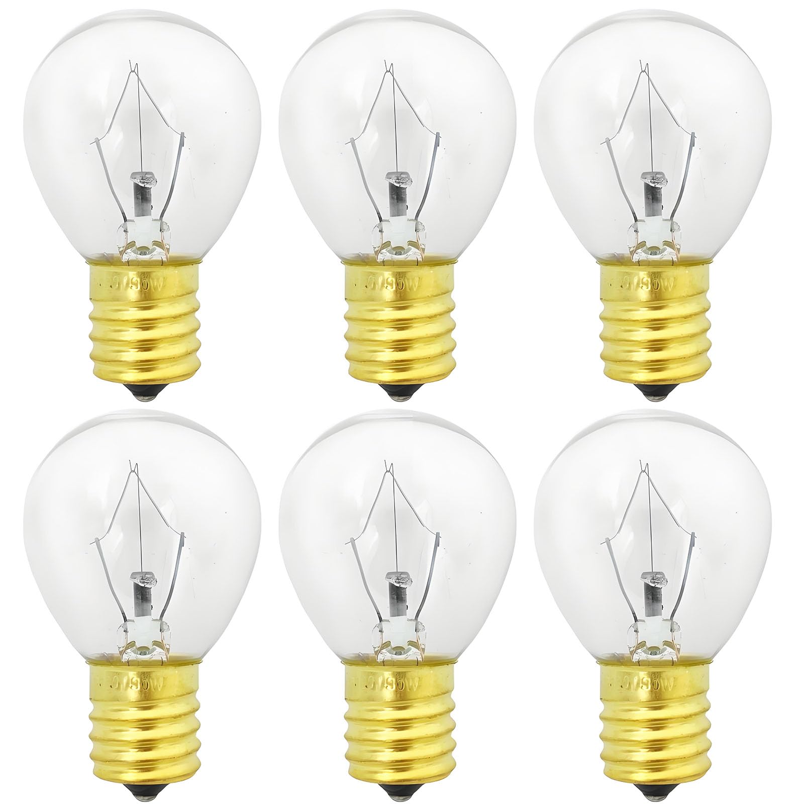 Lava Lamp Bulb 6 Pack 30W E17 Base Lava Lamp Light Bulb,S11 Replacement Bulbs For Lava Lamps And Glitter Lamps,120 Volt,Dimmable