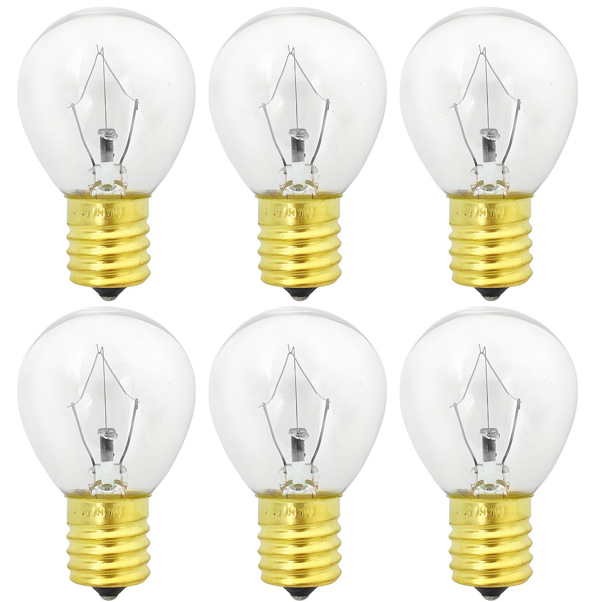 Lava Lamp Bulb 6 Pack 30W E17 Base Lava Lamp Light Bulb,S11 Replacement Bulbs For Lava Lamps And Glitter Lamps,120 Volt,Dimmable