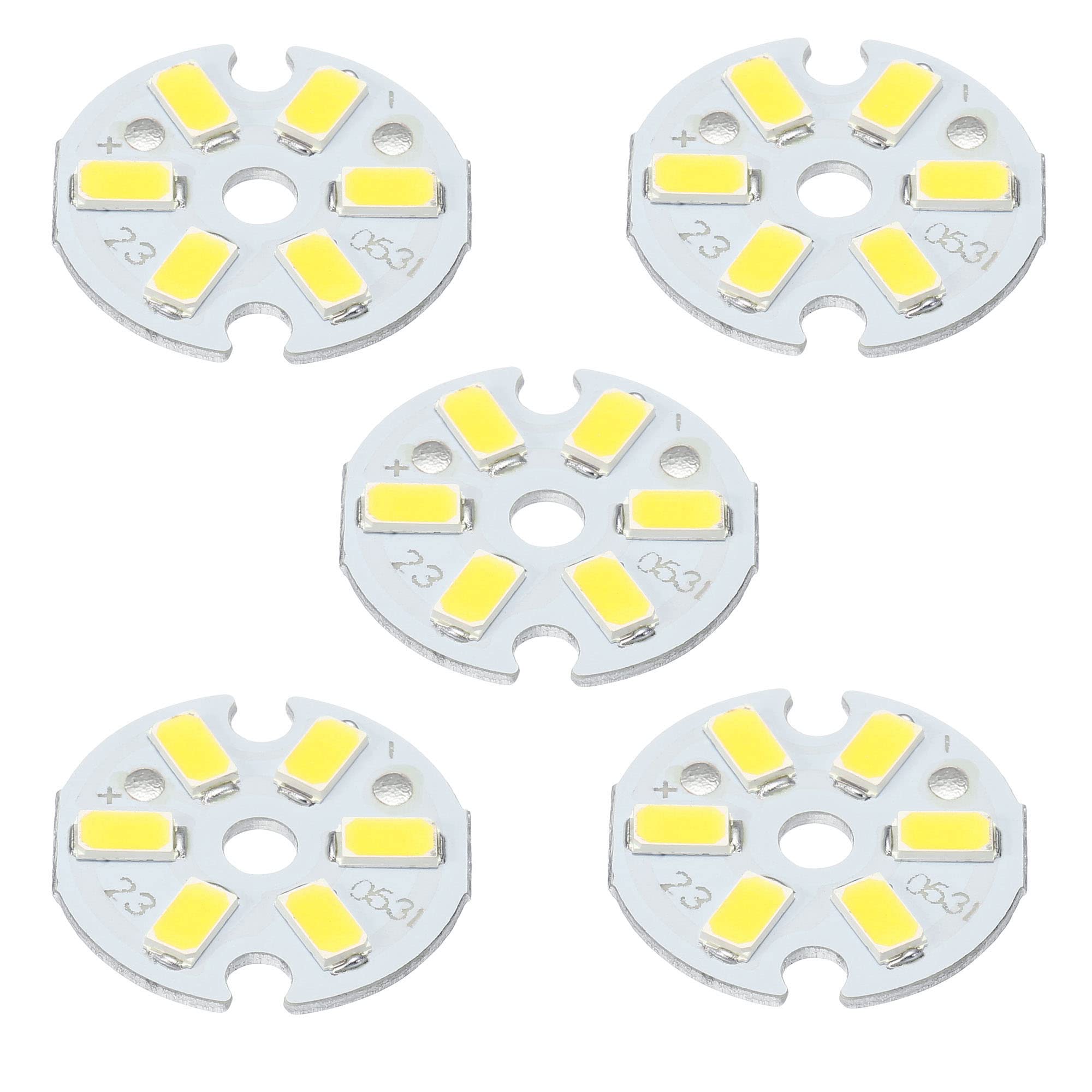 Meccanixity Cob Led Light Chip Bead 3W 120Lm 6000-6500K 23Mm 9-11Vdc Energy Saving Bulb For Spotlight Floodlight Replacement Whi
