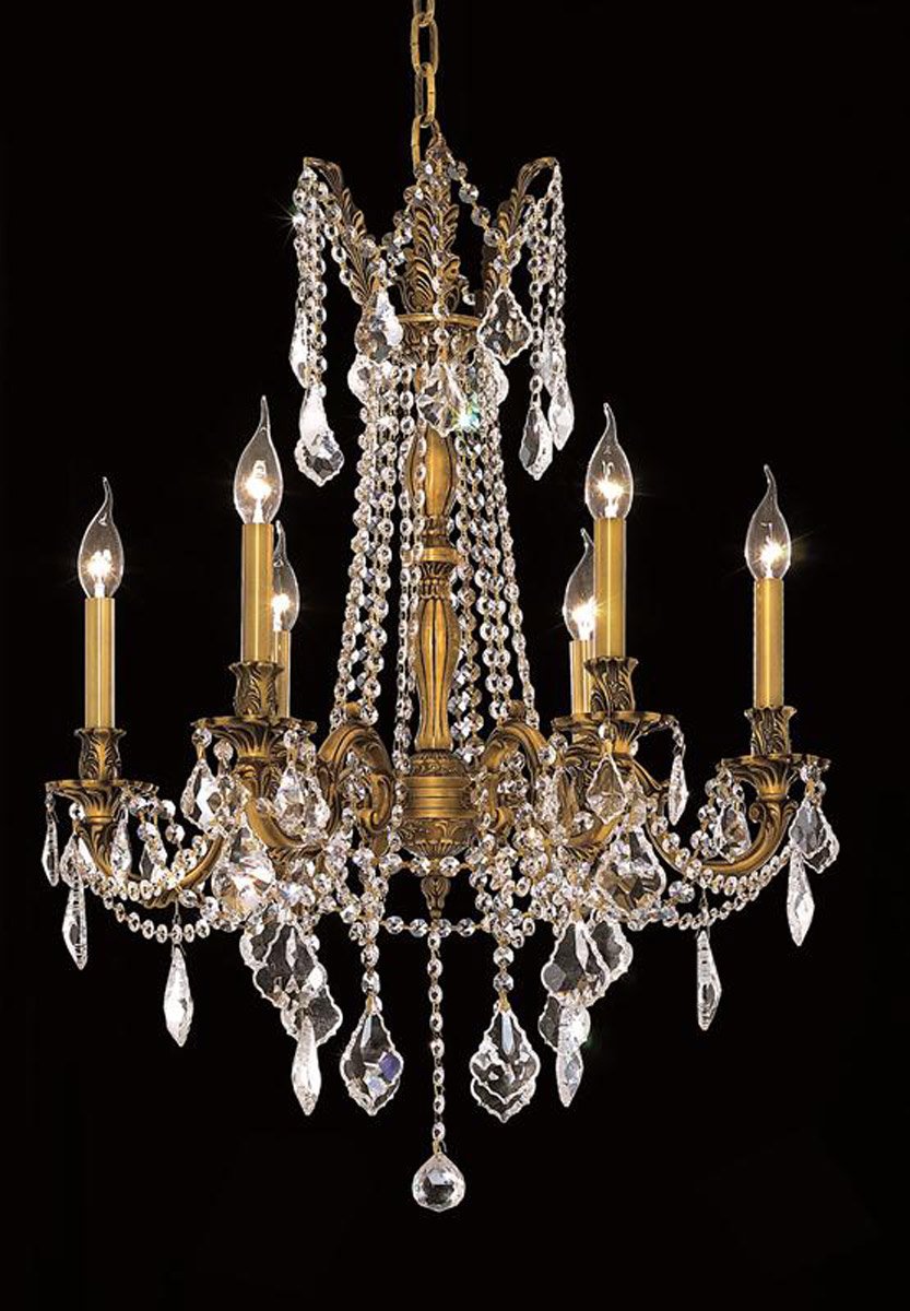 Elegant Lighting Royal Cut Crystal Chandelier 26in x 23in French Gold Model 9206D23FG/RC