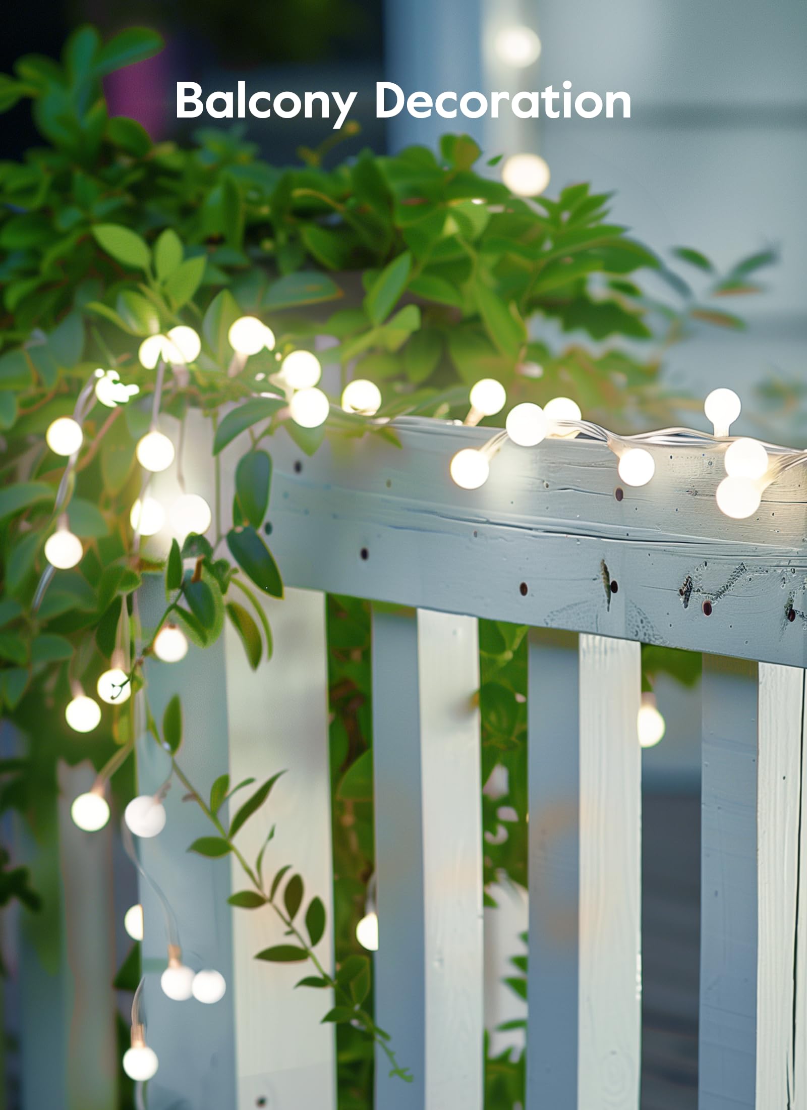 Brightown Solar String Lights - 72FT, 200 LED, Waterproof, 8 Modes, Red White and Blue for 4th of July Decor