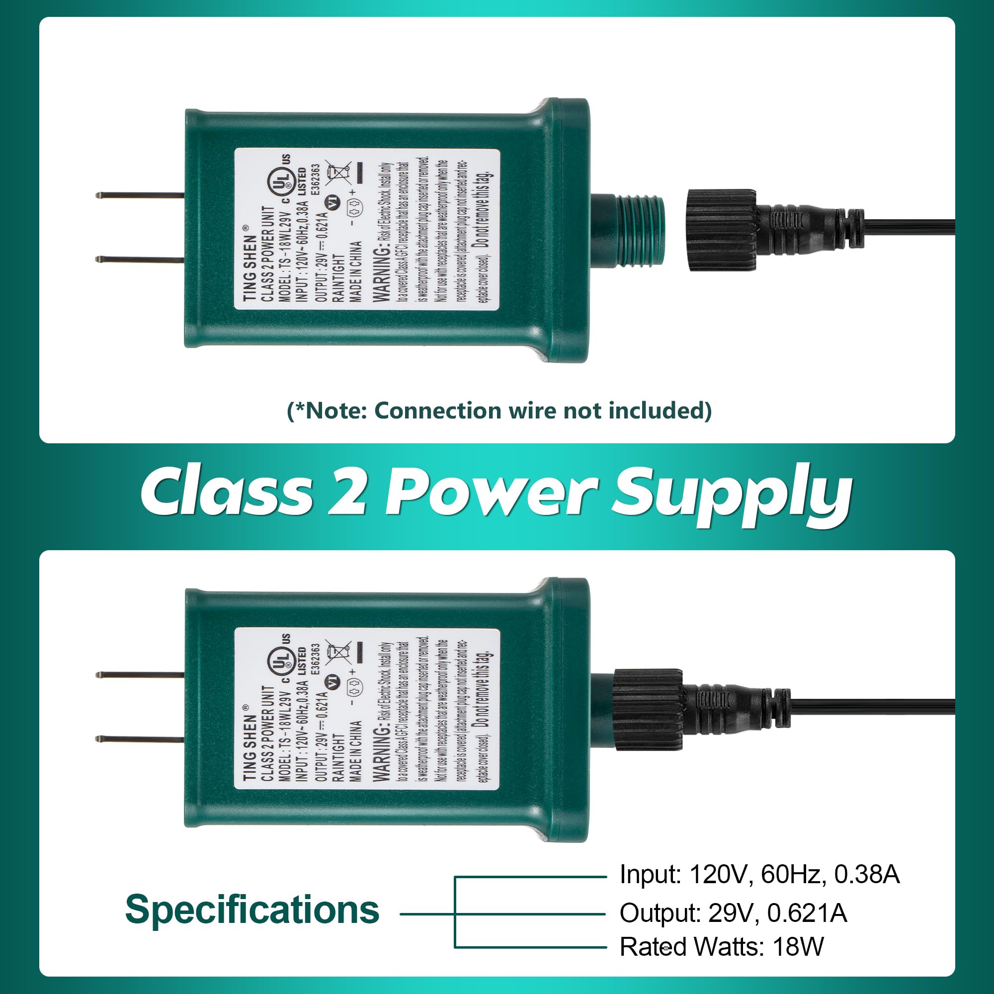 Enhon 29V Led Power Supply, Ul Certification Led Transformer Replacement Class 2 Power Supply, Low Voltage Transformer Us Plug A
