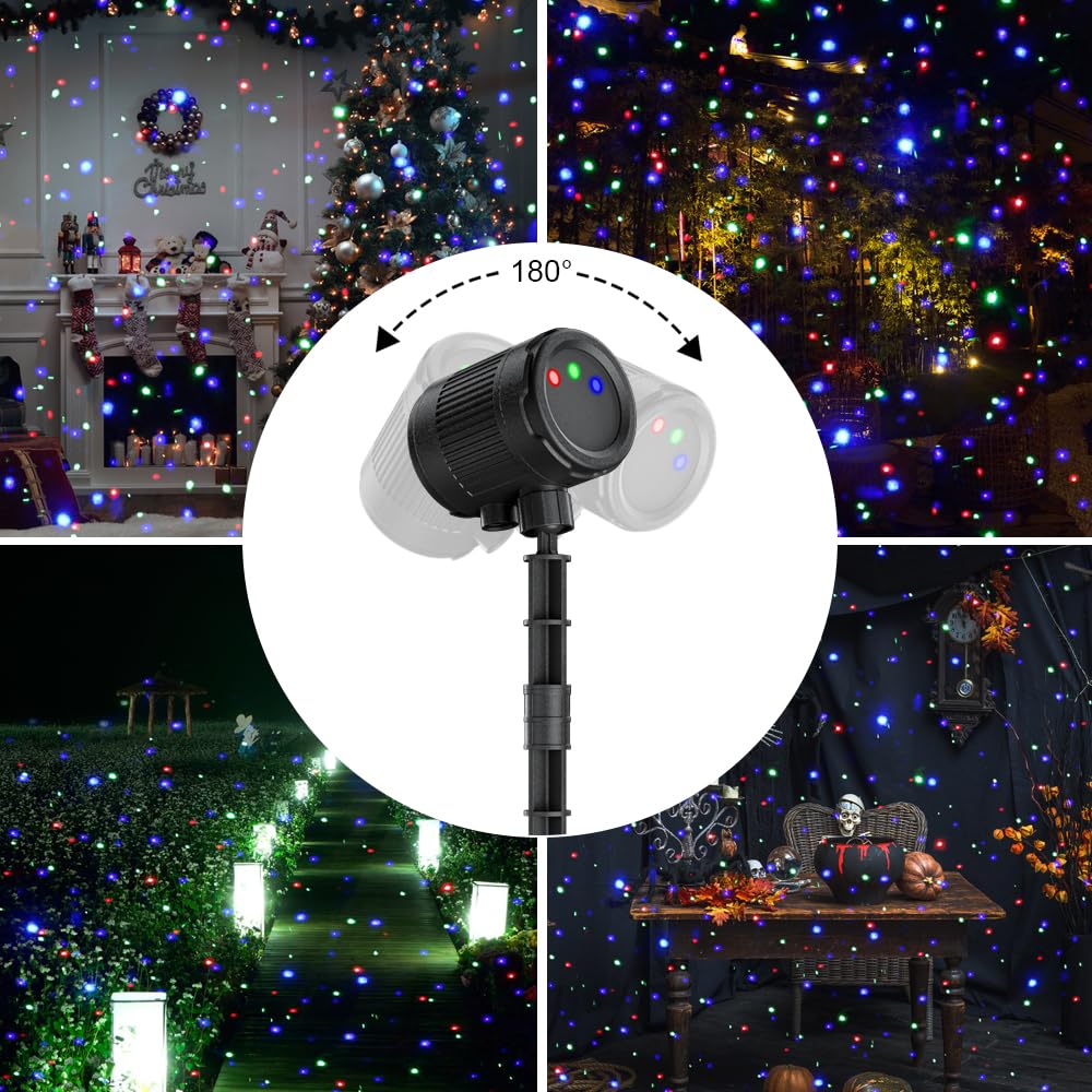 Vansmago Outdoor Laser Lights Projector - Waterproof Rgb Star Show For Halloween & Christmas