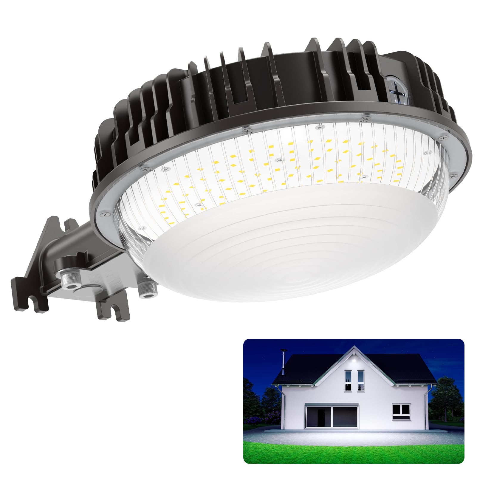 NUOGUAN 120W LED Barn Light 18000LM with Dusk to Dawn Photocell, ETL Listed, 5000K Daylight Yard Area Light, IP65 Waterproof Sec
