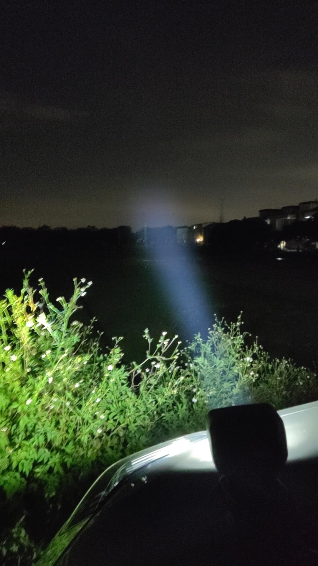 JIUHUAN LED Search Light 70W 7 Inch Black Aluminum 360° Rotating Remote Control Waterproof Work Light Model JH116-70W