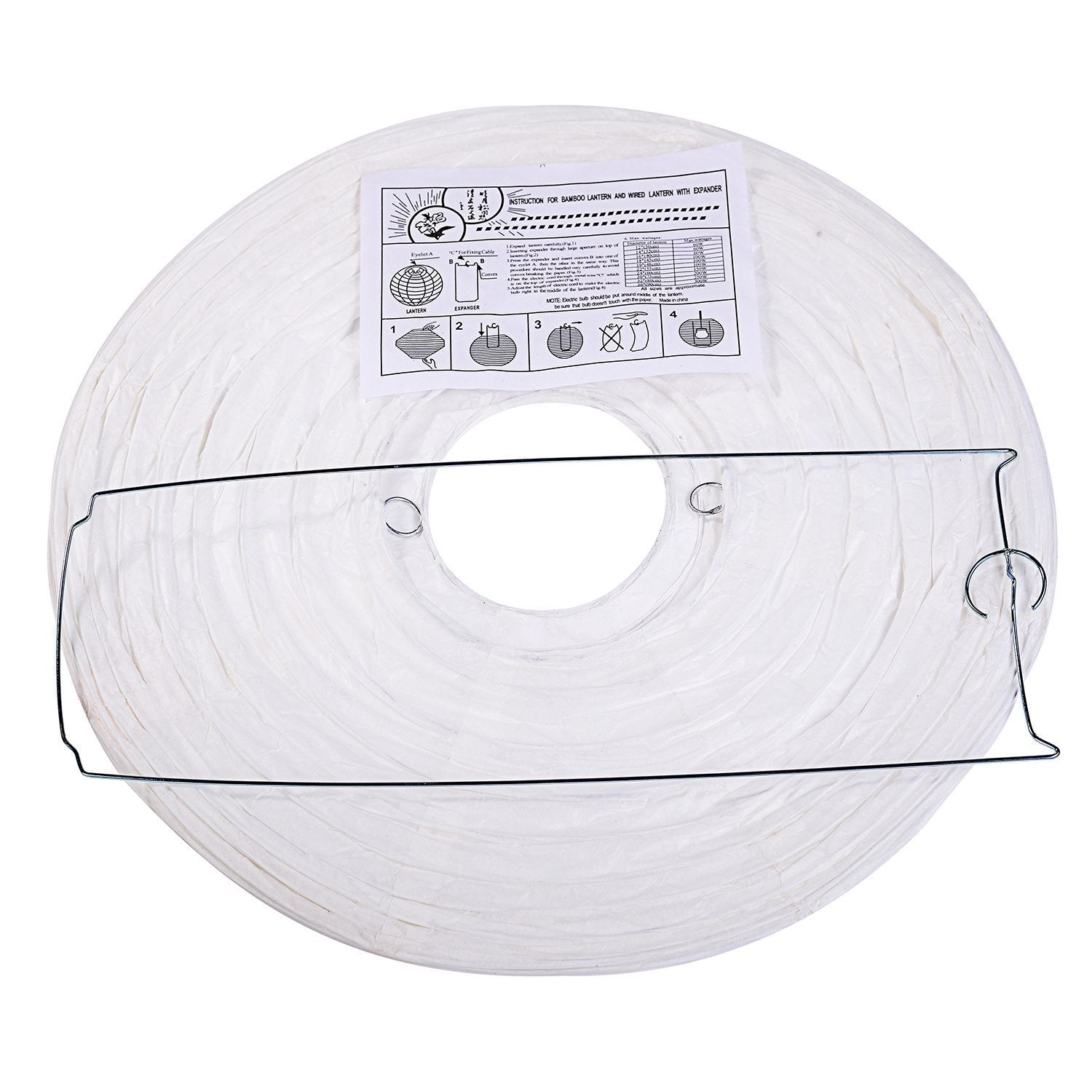 Lihao 12 Inch White Round Paper Lanterns (10 Pack)