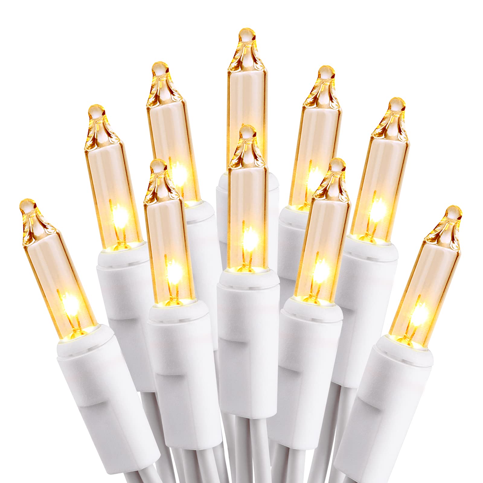 Philzops 300Ct Christmas String Lights, 69.6Ft Warm White Connectable Indoor/Outdoor Decor