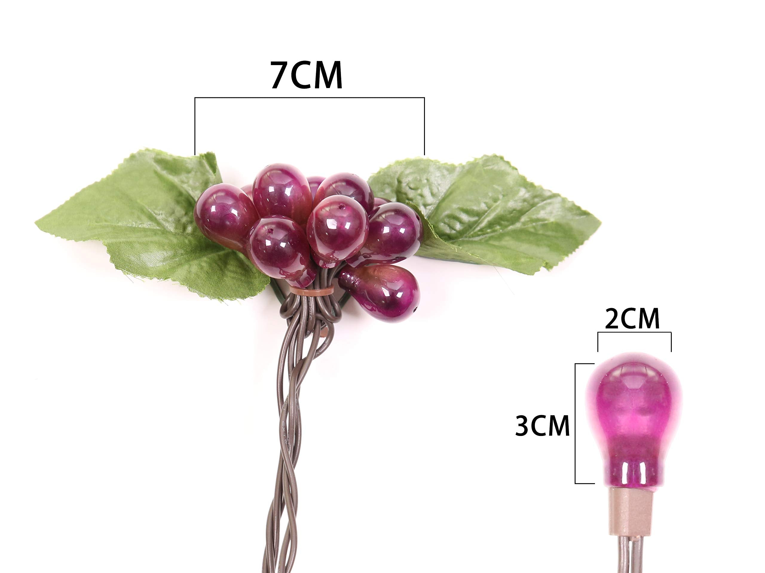 LIDORE Grape Vine String Lights, 100 LED, Purple & Green Grapes, Brown Cord, Model LD-TAOKE-10L, Ideal for Home & Kitchen Decoration